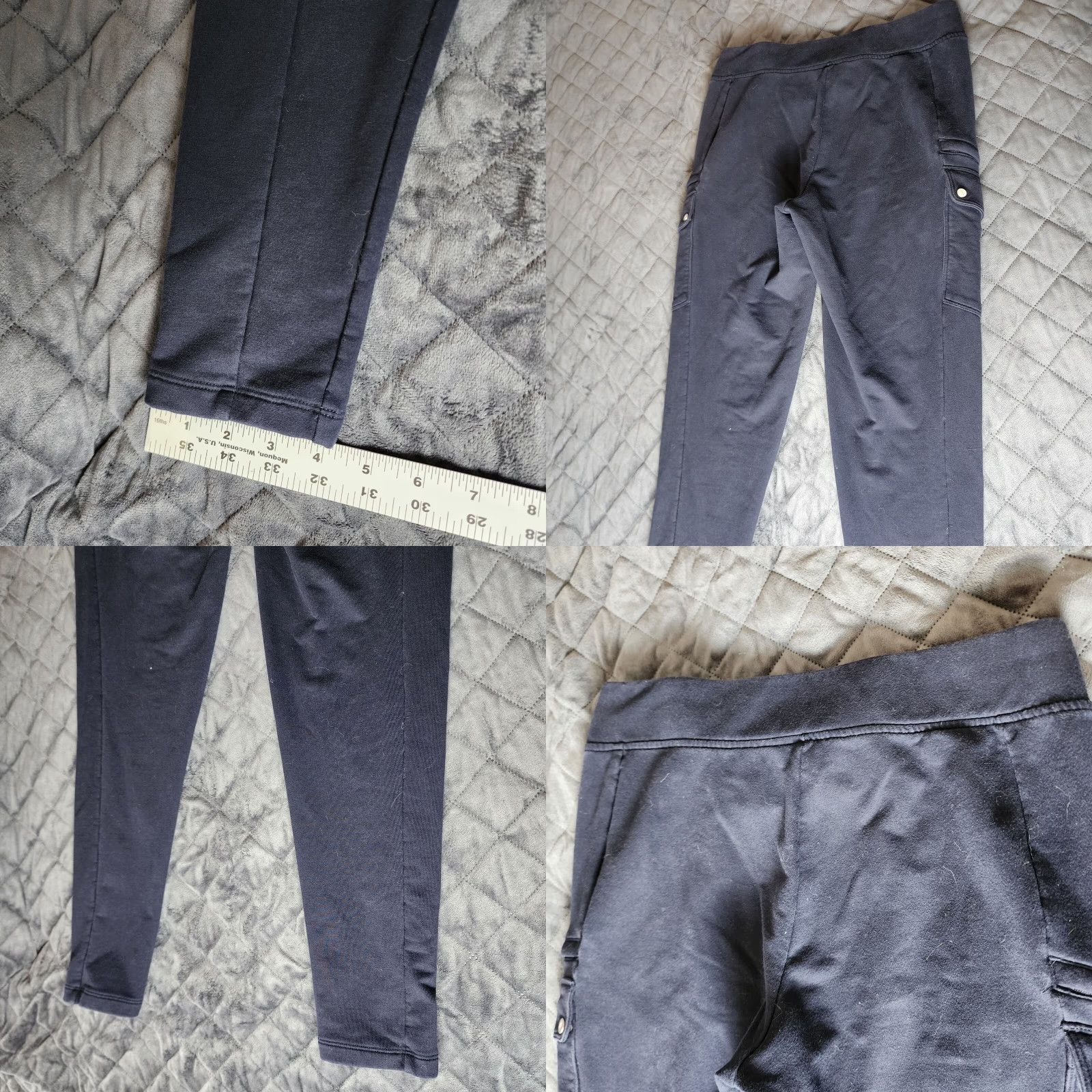 Ralph Lauren VINTAGE POLO RALPH LAUREN Sweatpants Sweatpant Fleece Navy Blue M Pockets Logo Zip Women Ladies Pants Size 32" / US 10 / IT 46 - 8 Thumbnail