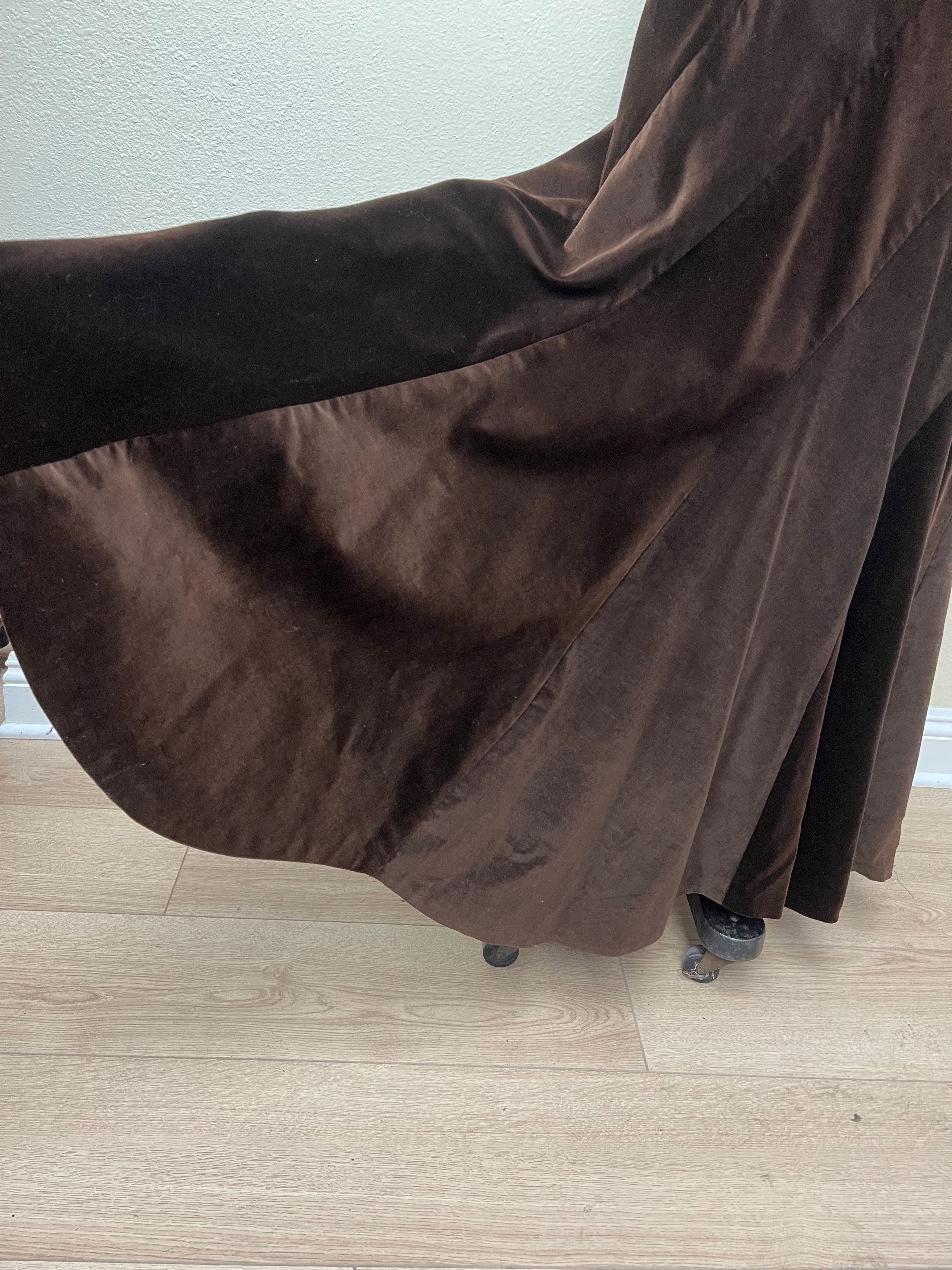 Ellen Tracy EUC 1970s Ellen Tracy Flared Striped Velvet Maxi Skirt M Size 30" / US 8 / IT 44 - 3 Thumbnail