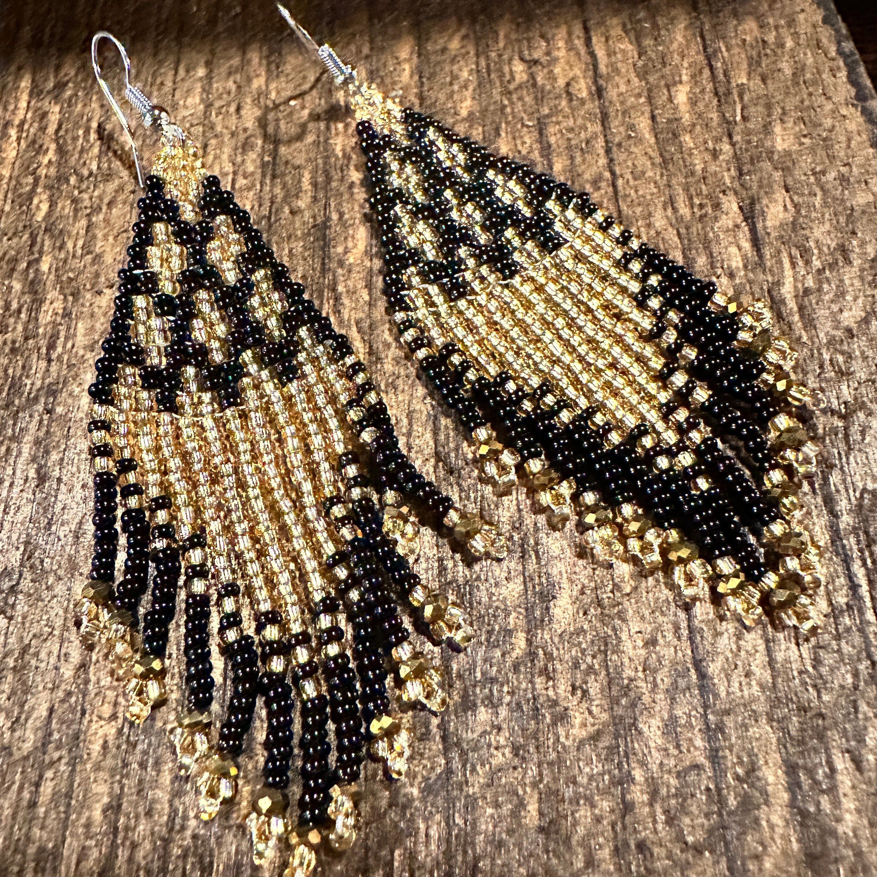 Other Chic Bohemian Navajo Seed Bead Dangle Earrings with Black an Size ONE SIZE - 7 Thumbnail