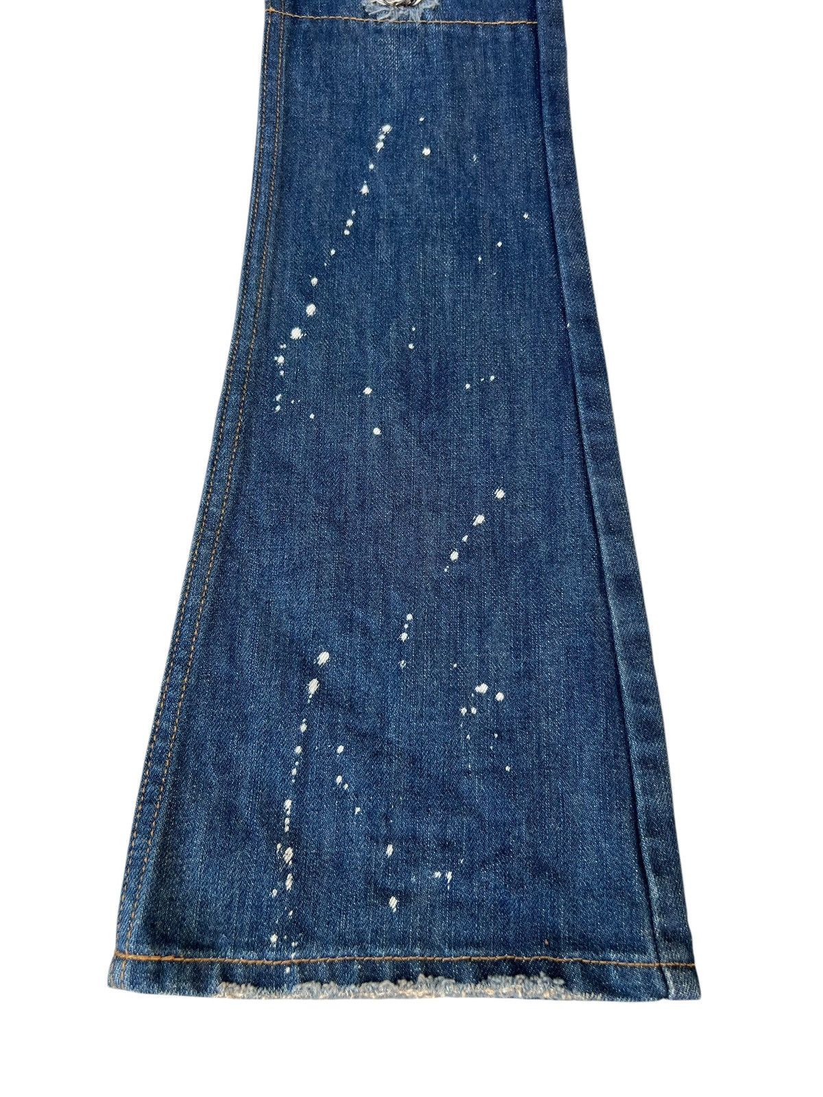 If Six Was Nine × Japanese Brand × Le Grande Bleu (L.G.B.) Material Girl Japan Distressed Denim Super Flare Jeans Size 26" / US 2 / IT 38 - 13 Thumbnail