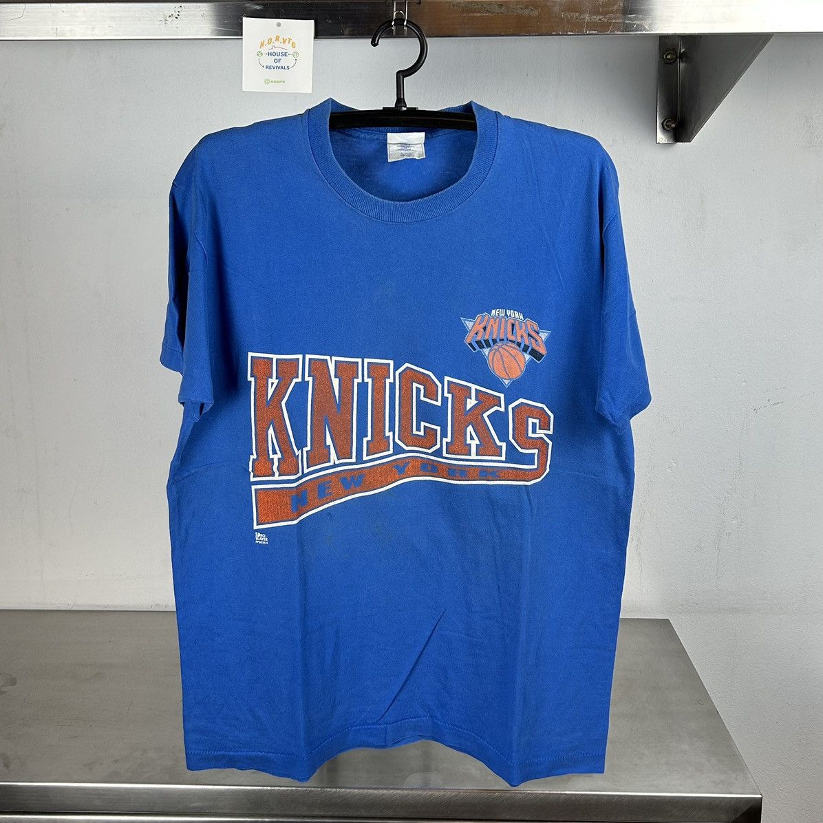 Tee-shirt Vintage New York Knicks 1992 - Single Stitch XL, Coupé Shattered Backboard