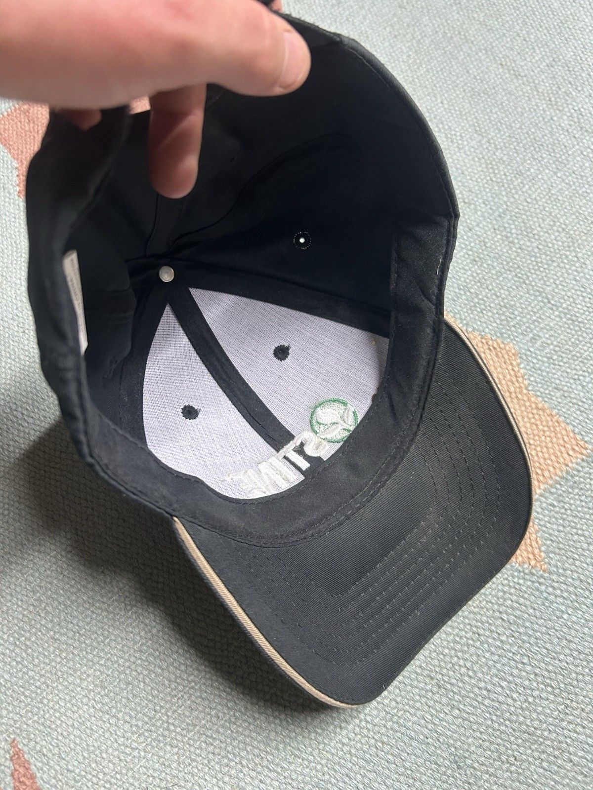 Vintage Stine strapback hat seed farm embroidered logo black Size ONE SIZE - 6 Thumbnail