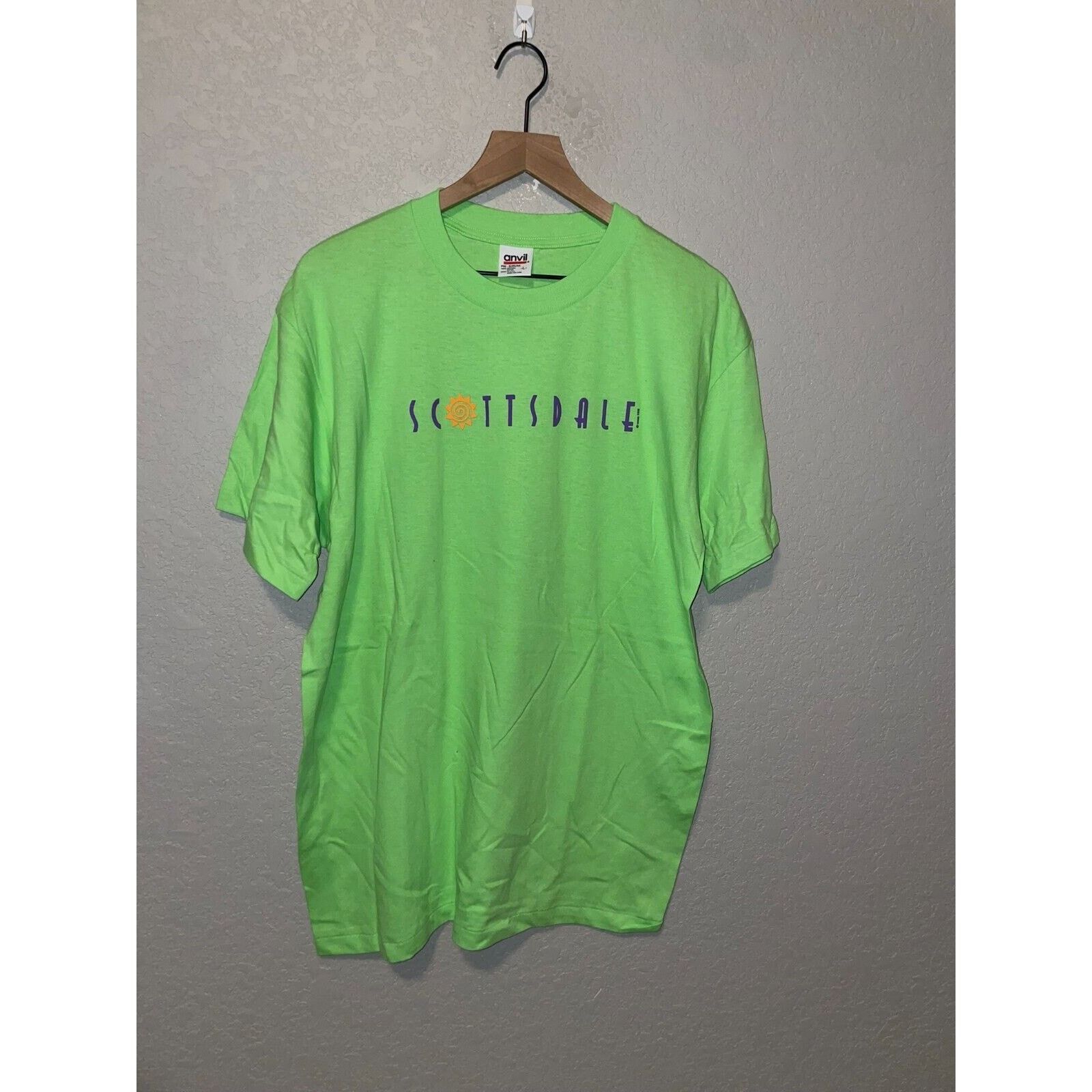 Anvil Vintage Scottsdale Arizona Shirt Green Sun Tee VTG Large 90s Size US L / EU 52-54 / 3 - 1 Thumbnail