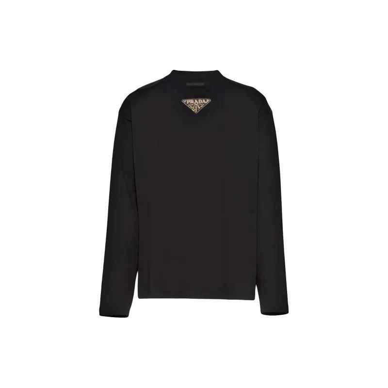 Prada o1mt1gz1224 Long Sleeve T-Shirt in Nero Size US XL / EU 56 / 4 - 1 Thumbnail