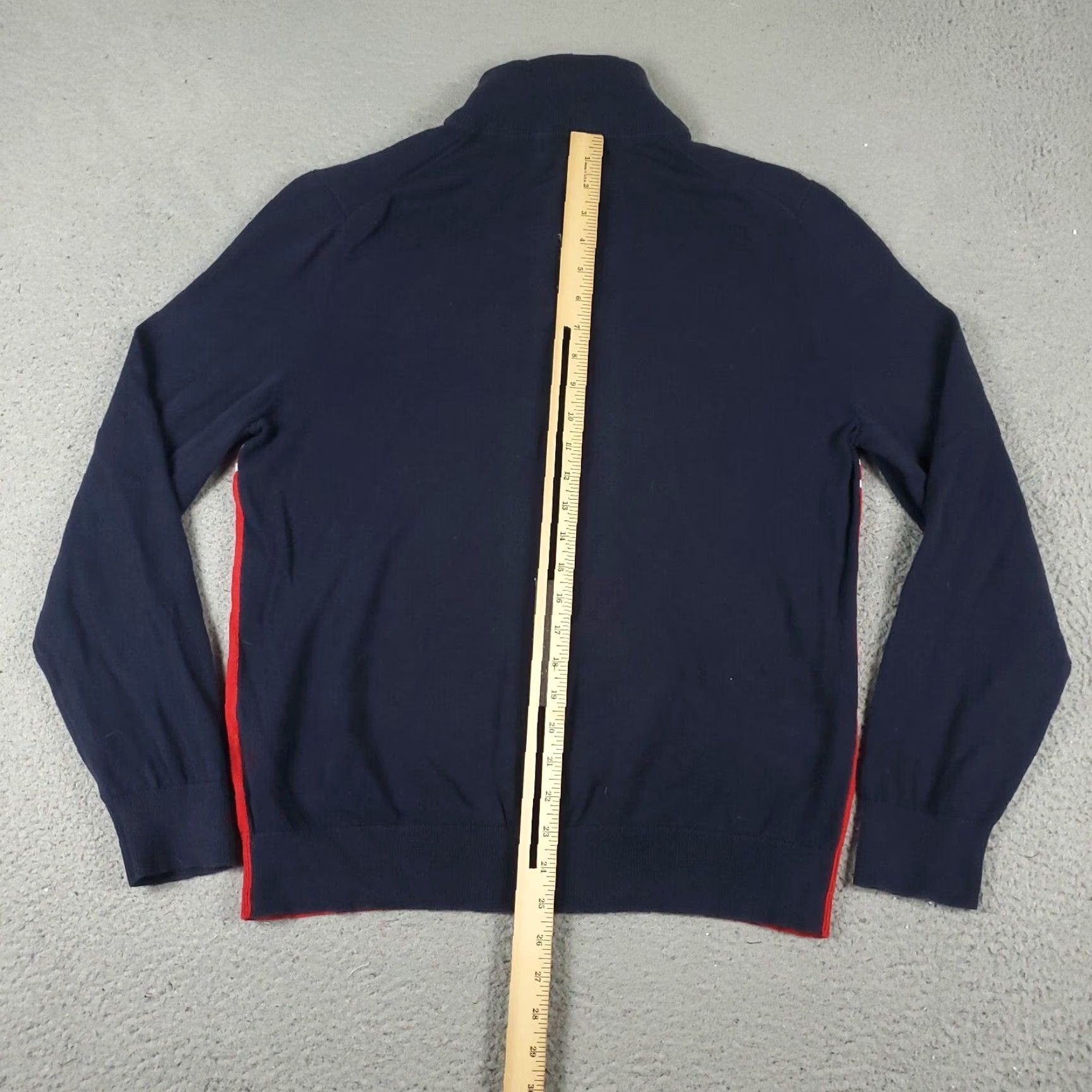 Nautica Nautica Mens Medium Red Cotton Blend Pullover Sweater 1/4 Zip Up Size US M / EU 48-50 / 2 - 6 Thumbnail