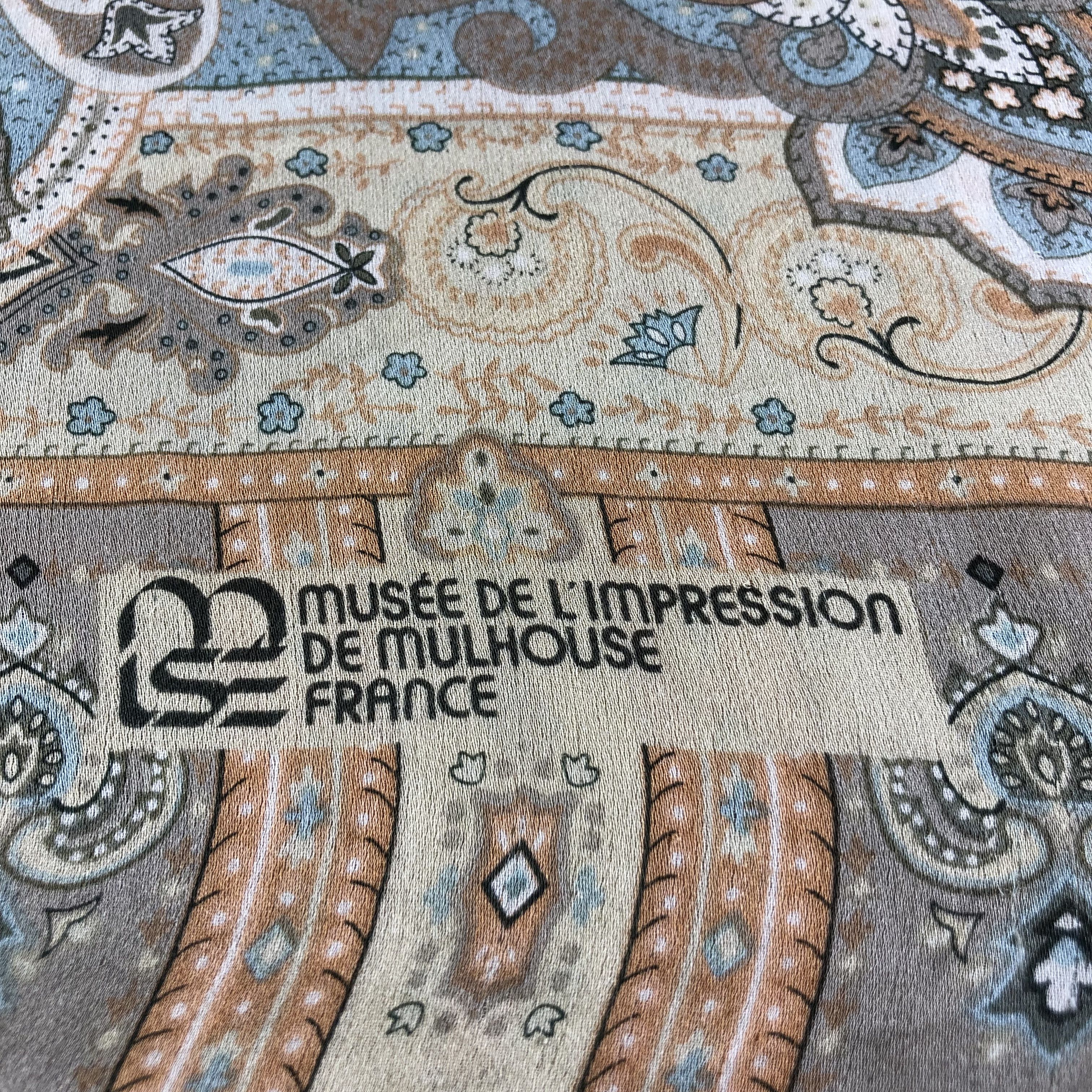Vintage Musee Paisley Silk Stole Scarf Muffler Neckwear V2174 Size ONE SIZE - 4 Thumbnail