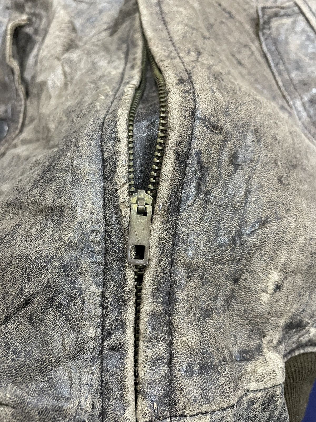 Vintage Vintage 80s Army Bomber Leather Jacket Lucky Raider Size US M / EU 48-50 / 2 - 5 Thumbnail