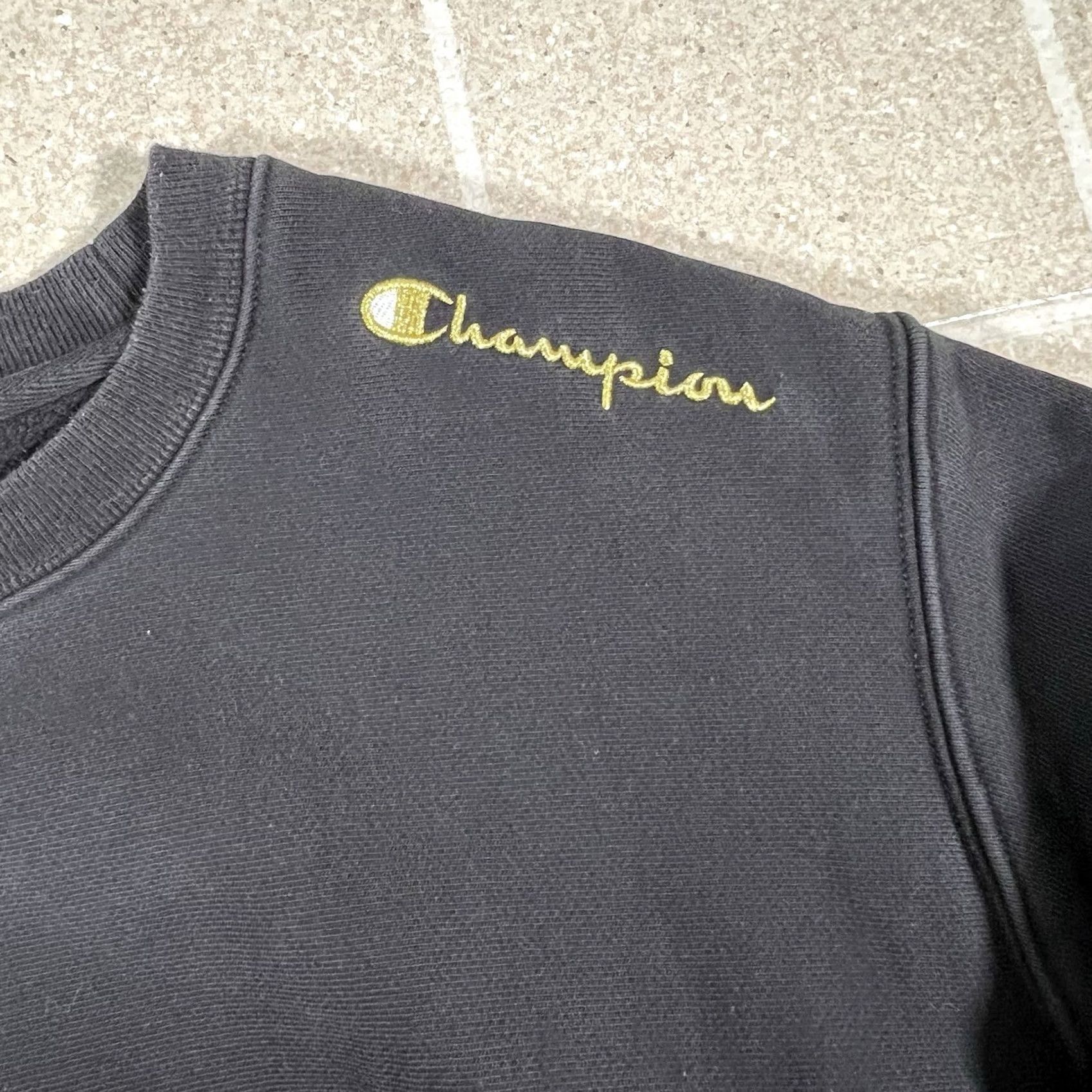 Champion VINTAGE Champion Sweatshirt Mens M Reverse Weave Blank Black Y2K Pullover Casual Mens Size US M / EU 48-50 / 2 - 5 Thumbnail