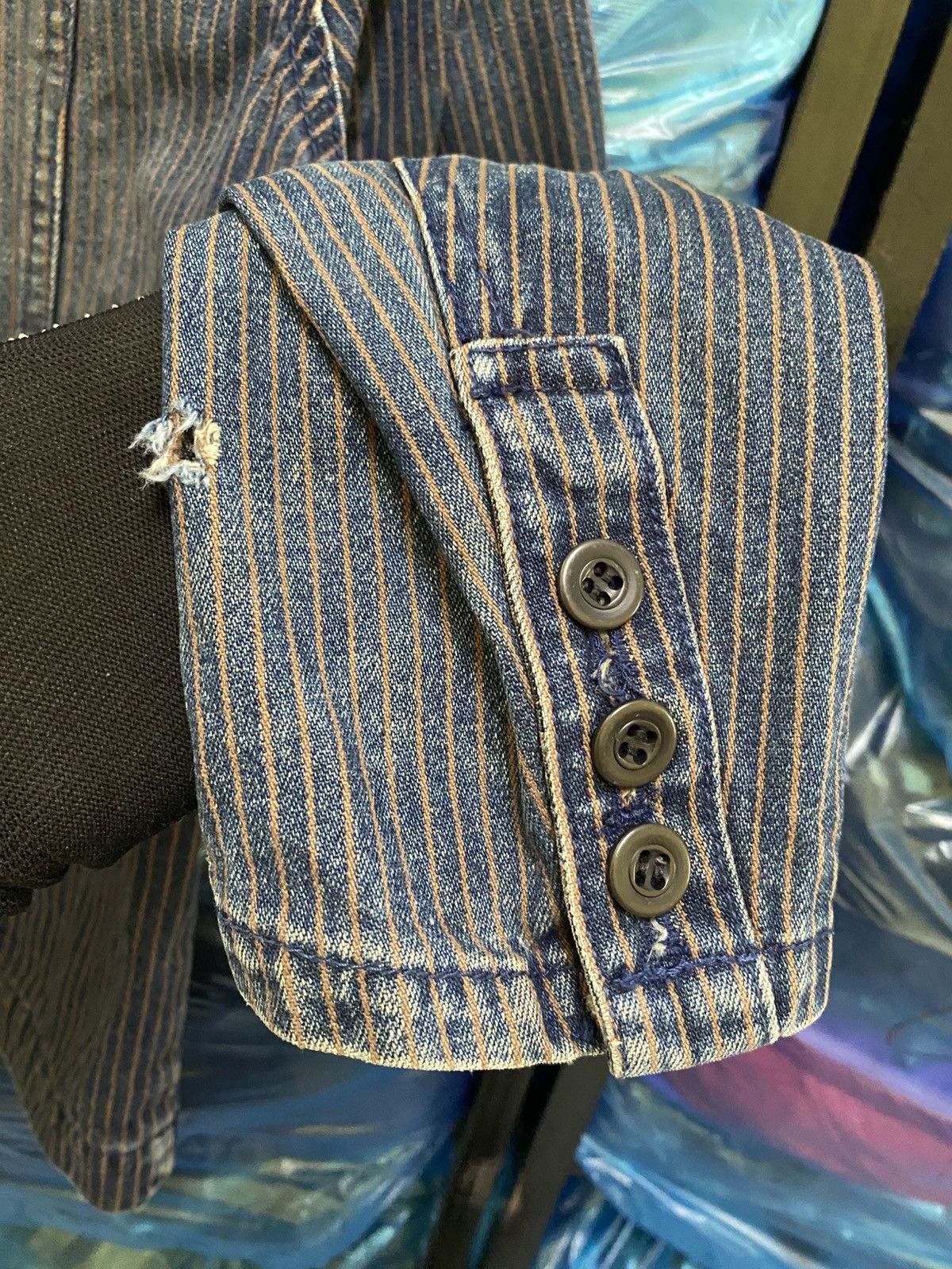 Comme Ca Ism VINTAGE COMME CA ISM INDIGO STRIPE DENIM JACKET Size US M / EU 48-50 / 2 - 16 Thumbnail