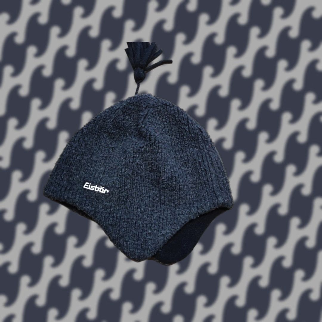 Vintage VINTAGE Eisbar Beanie Hat One Size Black Fleece Cap Lined Outdoor Ski Men Women Size US M / EU 48-50 / 2 - 1 Thumbnail