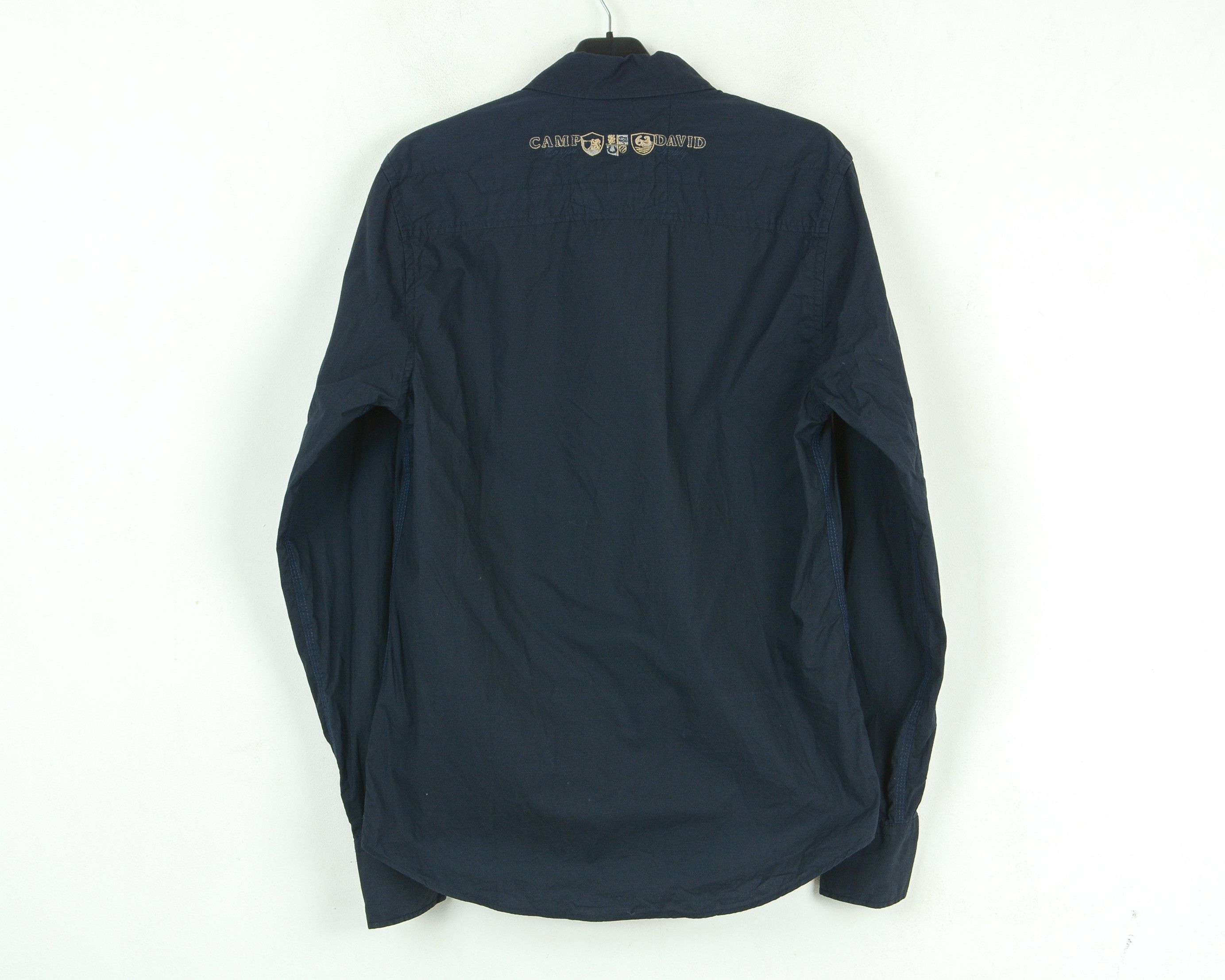 Camp David Shirt M Muscle Fit High Quality Casual Button Up Cotton navy Size US M / EU 48-50 / 2 - 7 Thumbnail