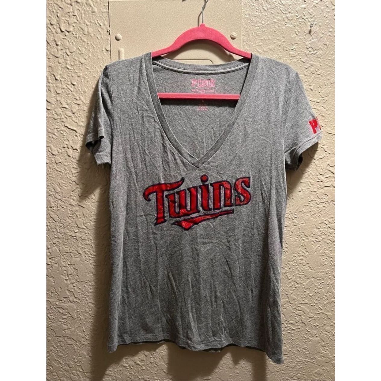 Pink PINK By Victorias Secret Minnesota Twins Baseball Shirt Size Size L / US 10 / IT 46 - 1 Thumbnail