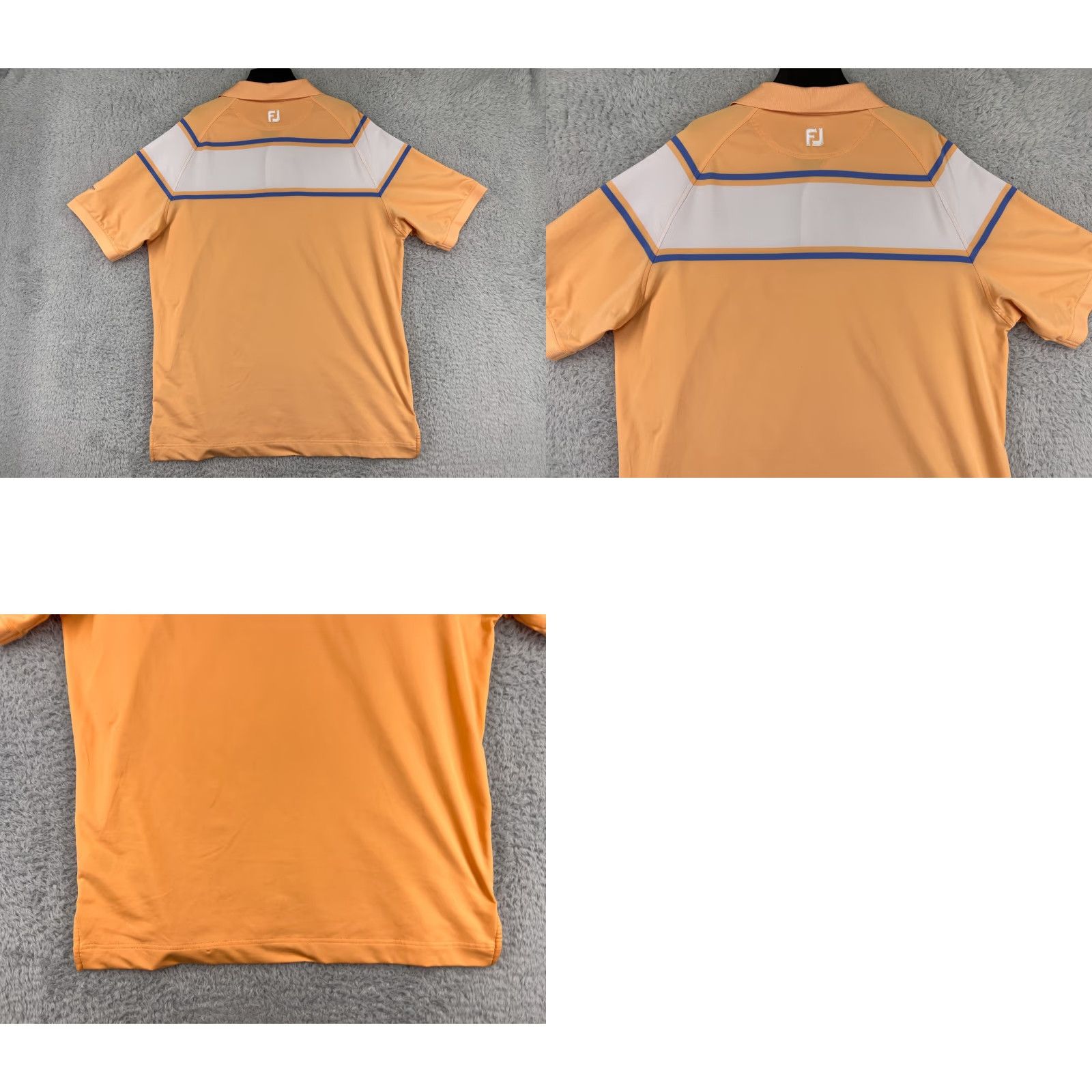Footjoy FootJoy Polo Shirt Mens XL Orange White Polyester Blend Golf Golfers Modern Sports Shirt Mens XL Orange White FootJoy Polo Shirt Size US XL / EU 56 / 4 - 9 Thumbnail