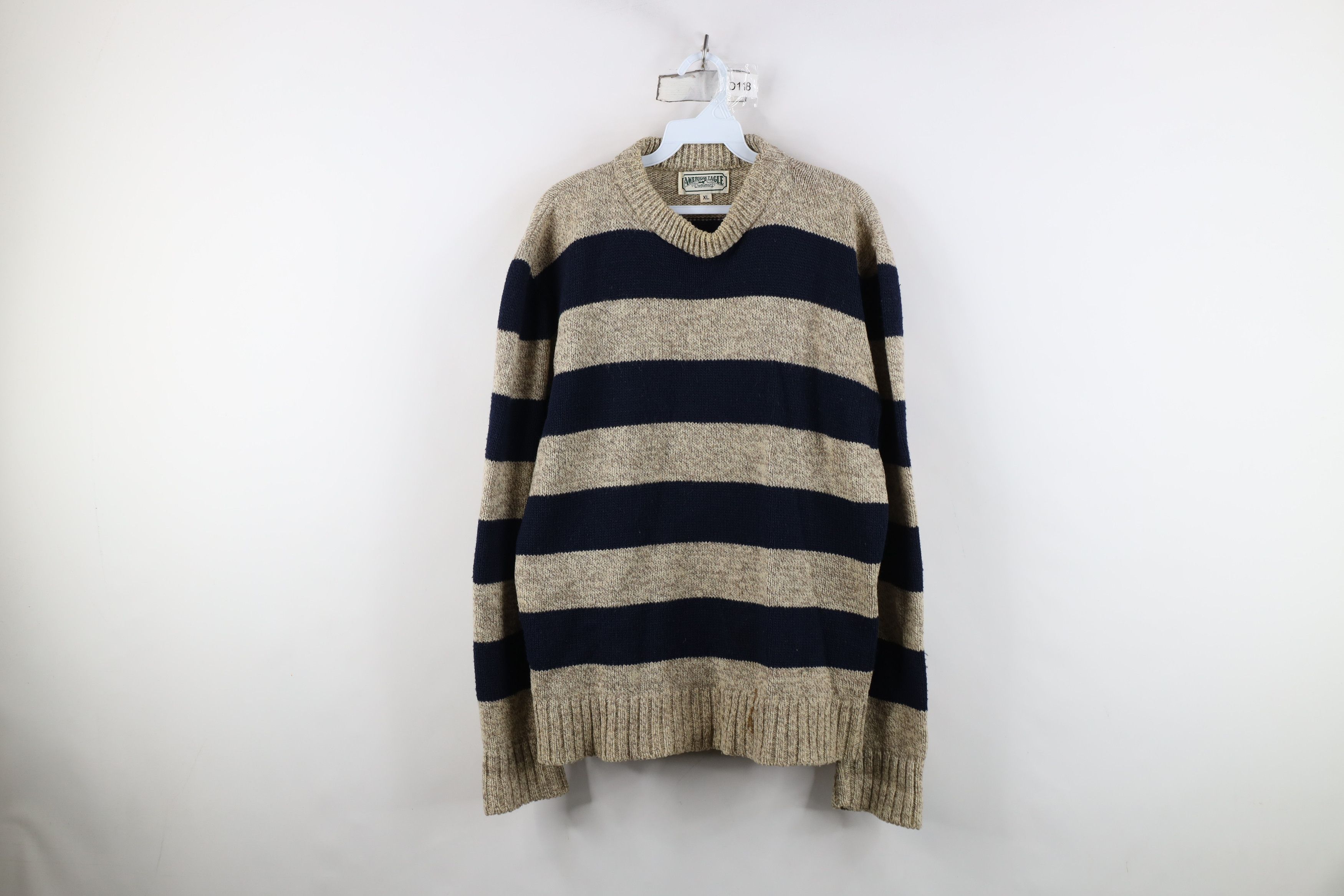 American Eagle Outfitters Vintage 90s American Eagle Outfitters Knit Striped Sweater Size US XL / EU 56 / 4 - 1 Thumbnail