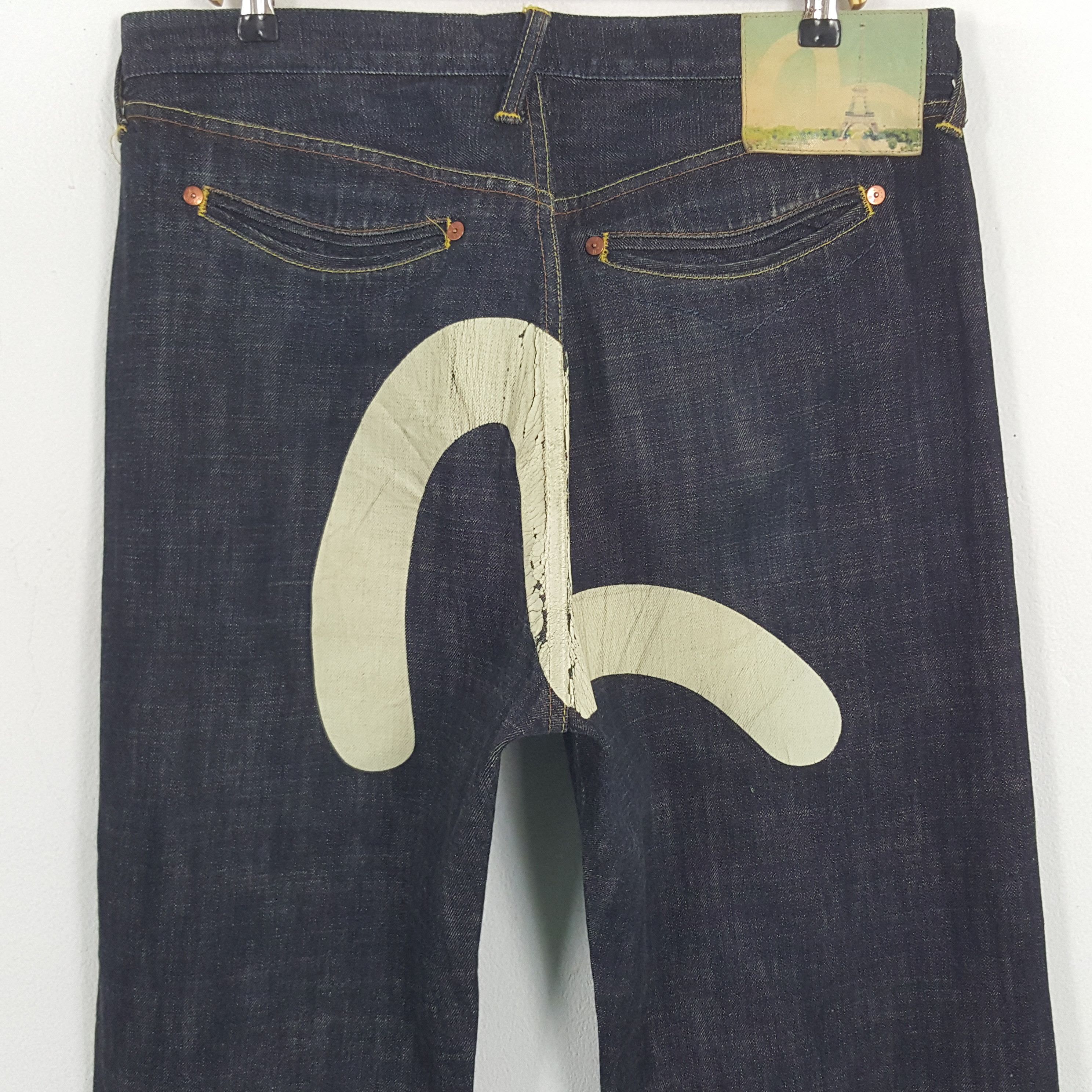Evisu × Japanese Brand × Vintage Vintage Evisu Selvedge Japanese Daicock Art Denim Jeans Size US 35 - 2 Thumbnail