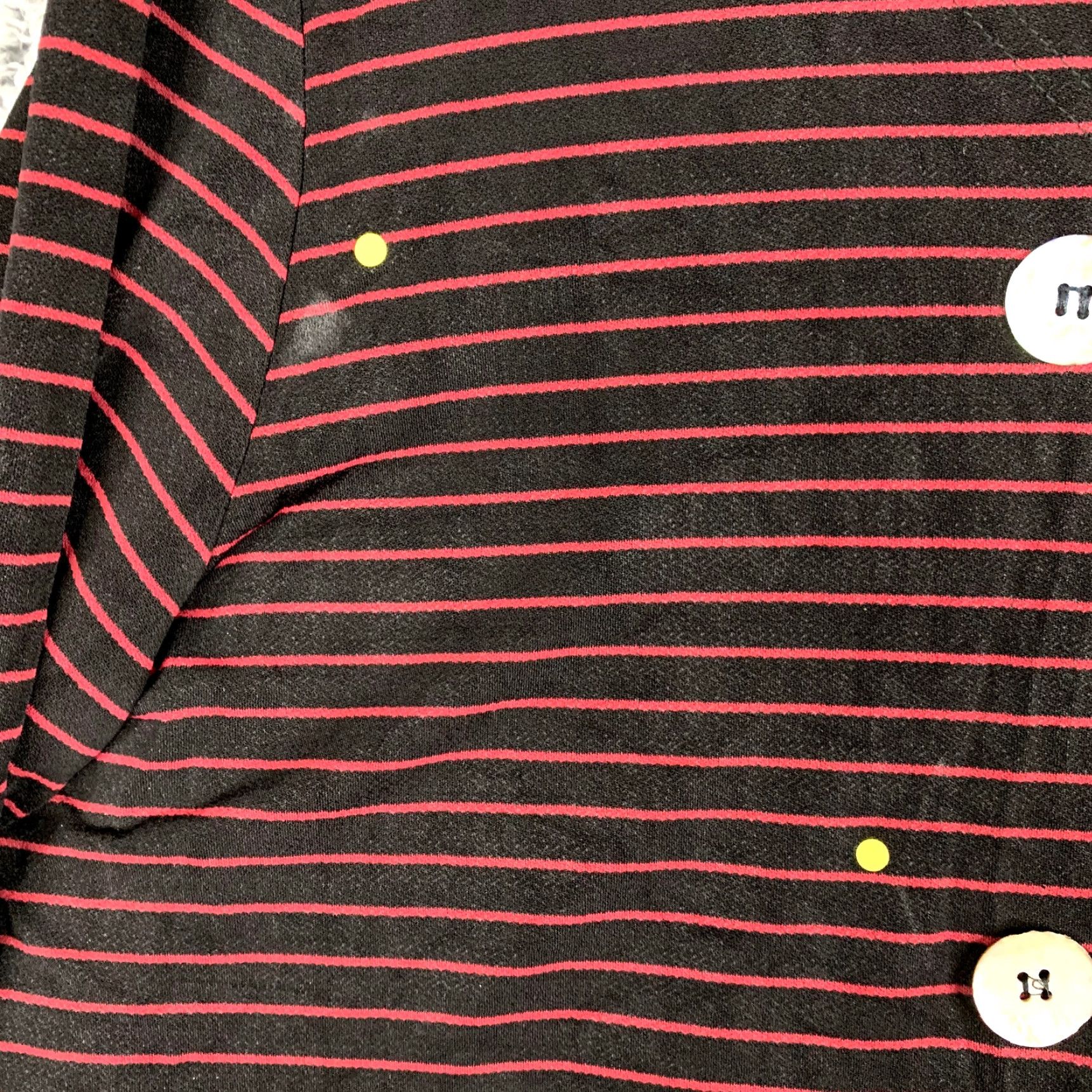 Vintage VTG Carole Little Shirt Womens Large Black Red Stripe Mother of Pearl Button USA Dressy Bohemian 90s Style Blouse Women Size L / US 10 / IT 46 - 2 Thumbnail