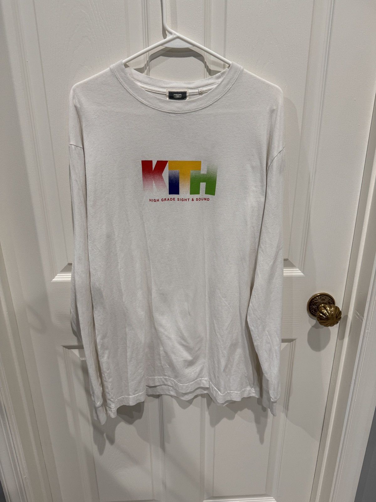 Kith Kith Sight & Sound White Longsleeve Tee size M | Grailed
