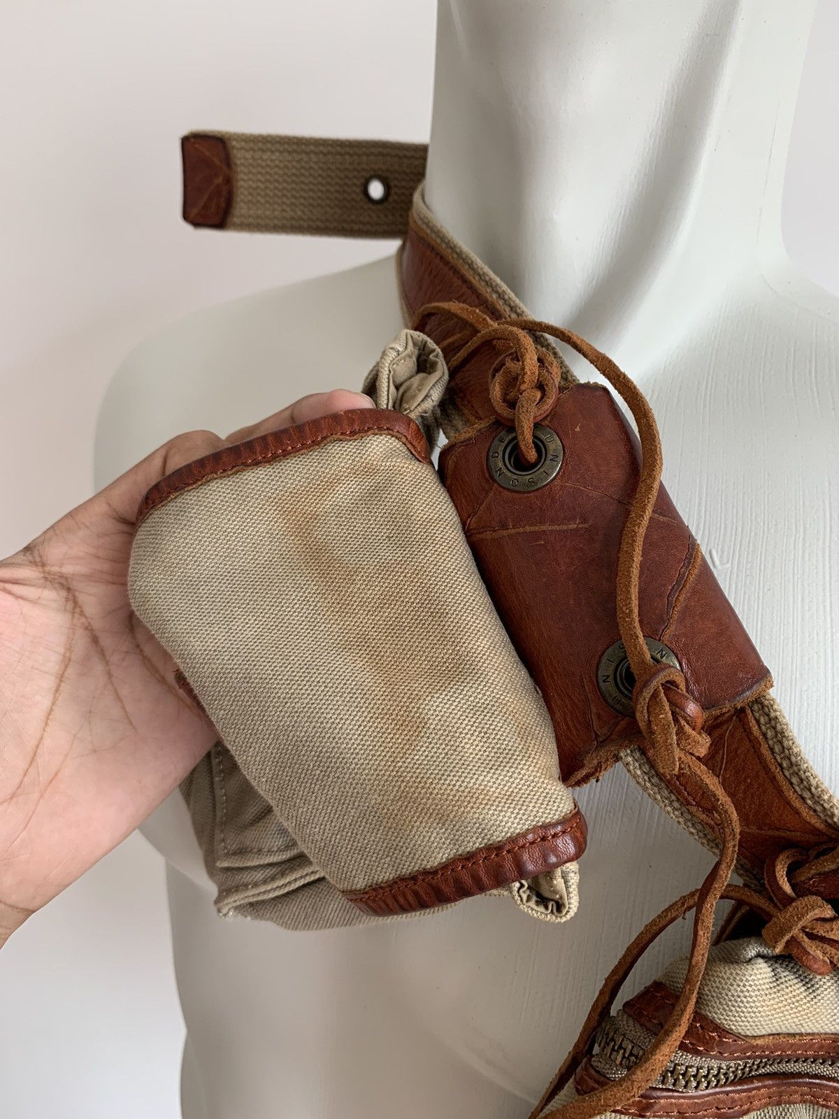 Genuine Leather Unison Dept Cargo Utility Bag Size ONE SIZE - 9 Thumbnail