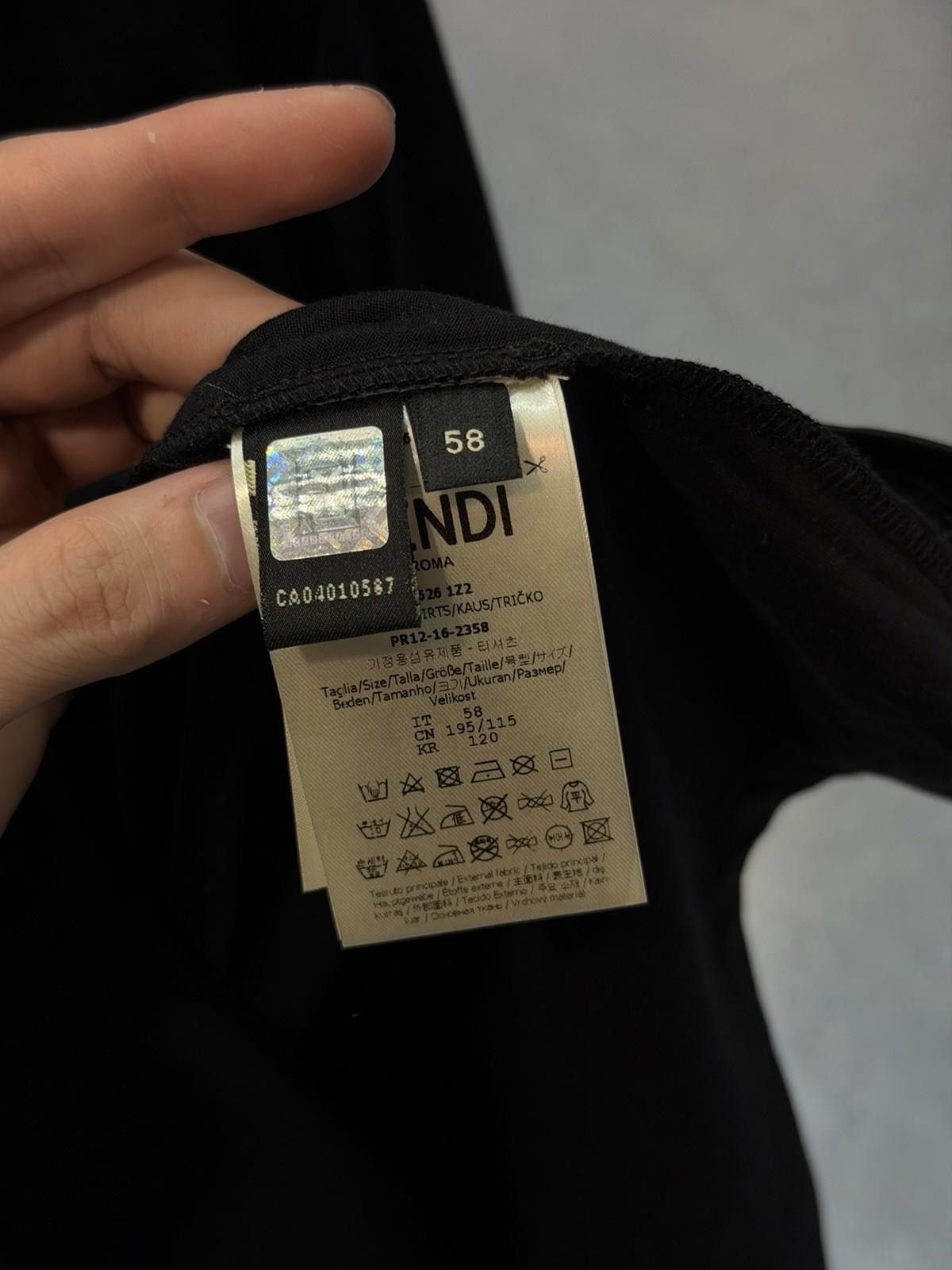 Fendi FENDI Men's Size- (58) Cotton Black Yellow Eyes T-Shirt $700 Size US XL / EU 56 / 4 - 12 Thumbnail