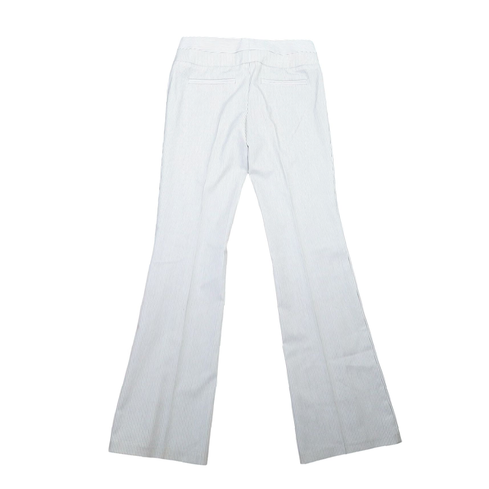 Brandblack VINTAGE Stooshy White Black Pinstripe Low Rise Flare Pants Womens 1 33in Inseam 90s Dress Pants Size 25" / US 0 / IT 36 - 3 Thumbnail