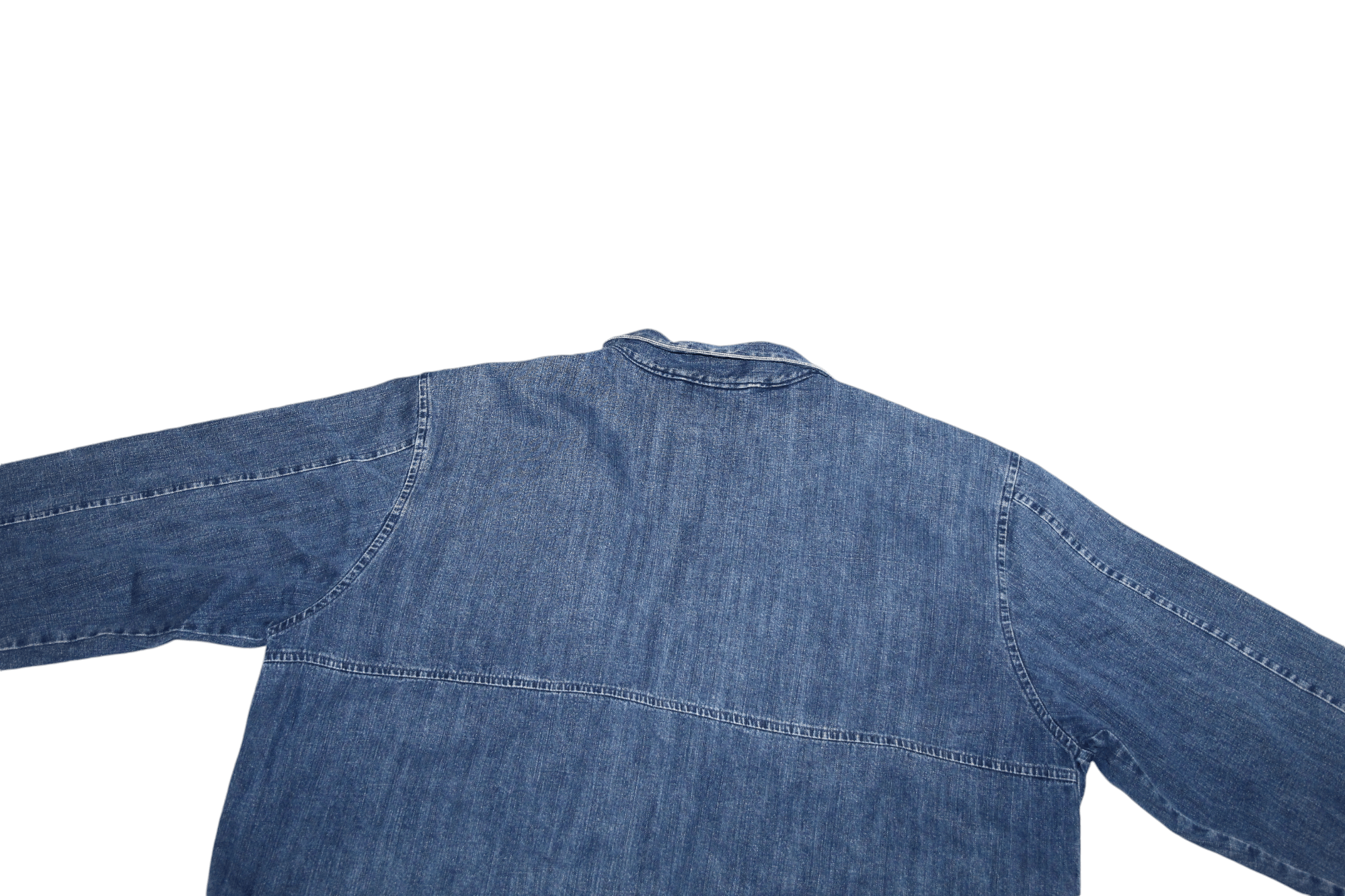 Orvis Vtg 90's ORVIS workers blue wash denim baggy bomber jacket Size US M / EU 48-50 / 2 - 13 Thumbnail