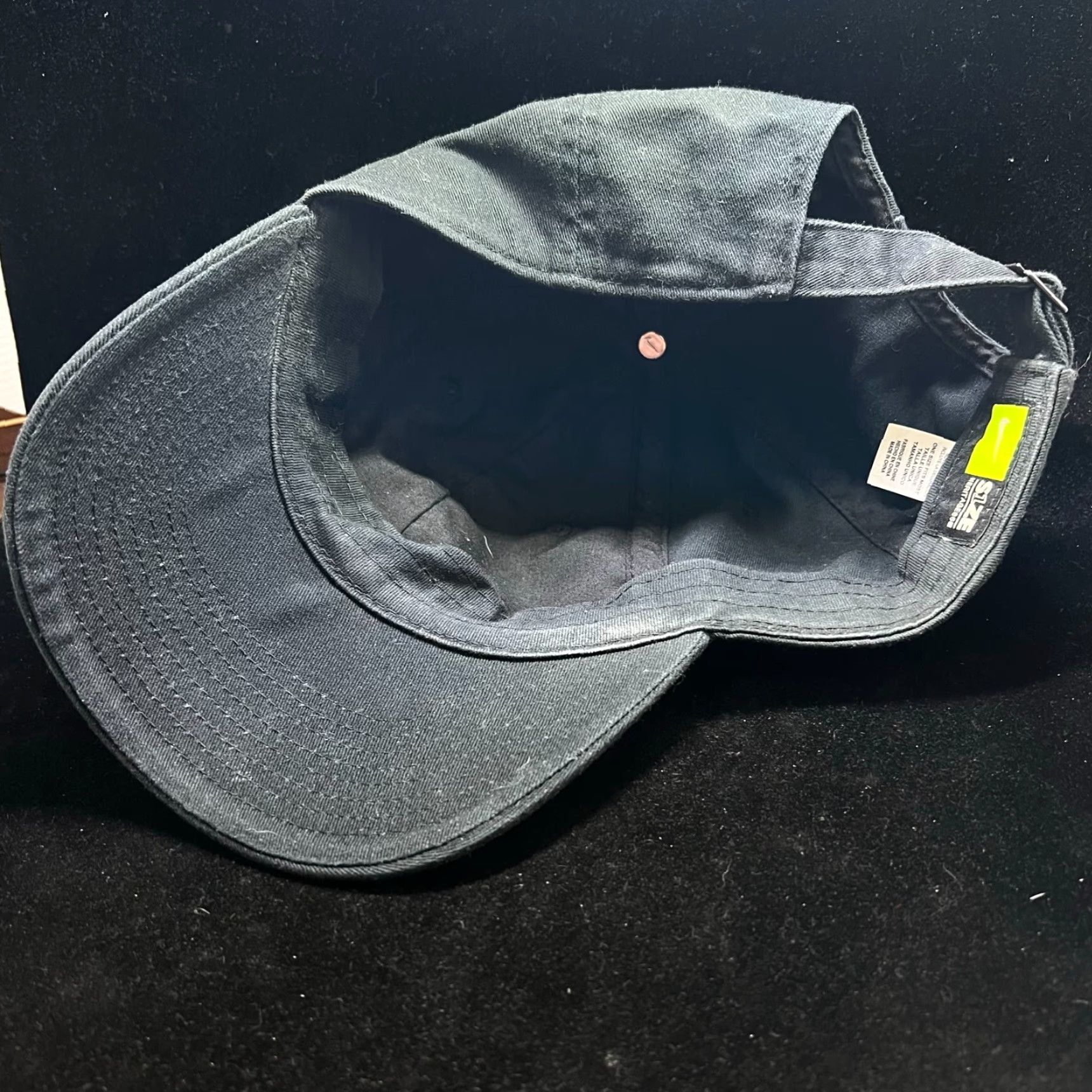 Nike VINTAGE Nike Swoosh Heritage 86 Trucker Hat Adjustable One Size Black Denim 5 Panel Mens Cap Size ONE SIZE - 4 Thumbnail
