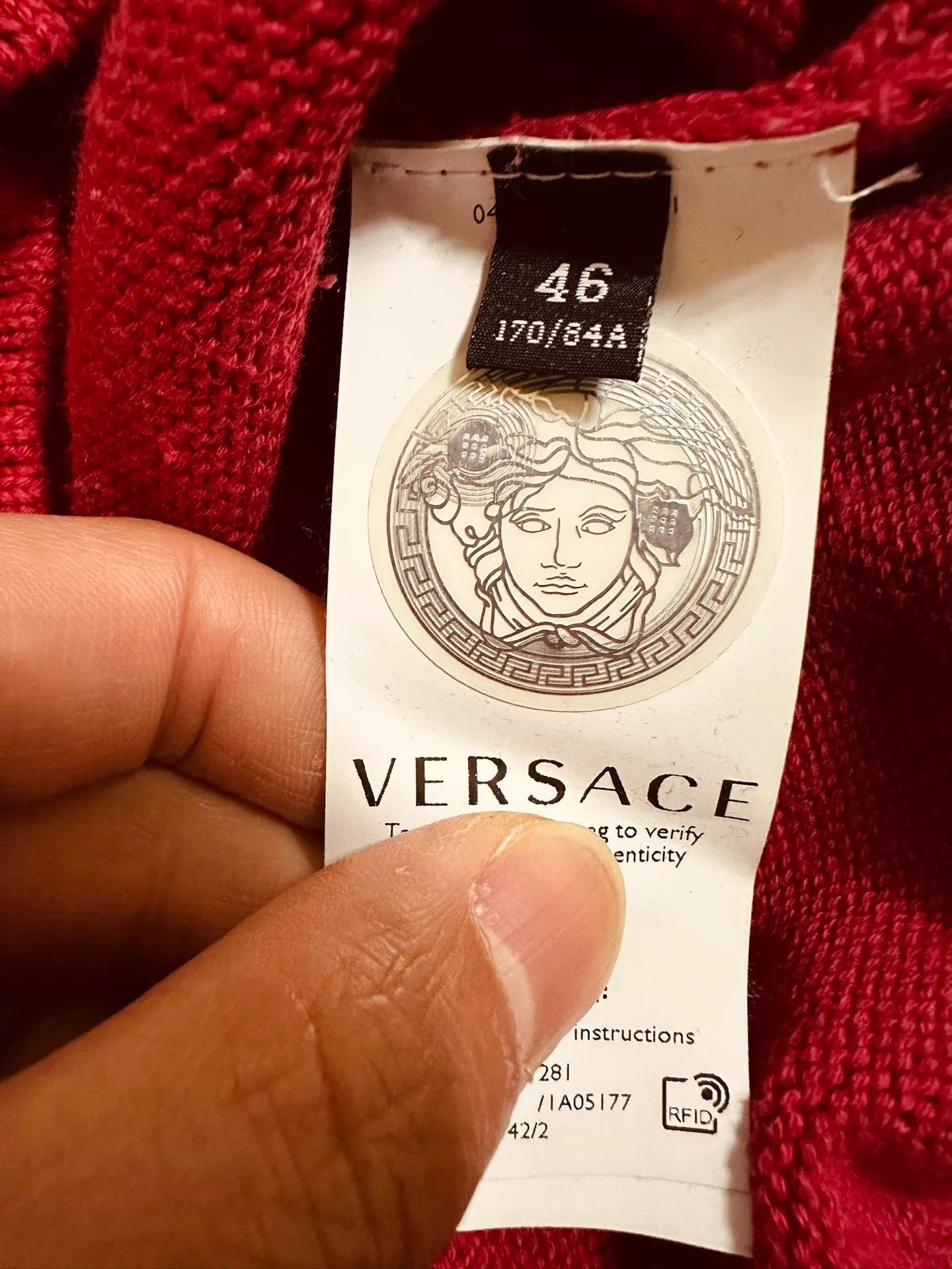 Versace Versace All-Over Embroidered Logo Sweater 98N 46M Size US S / EU 44-46 / 1 - 7 Thumbnail