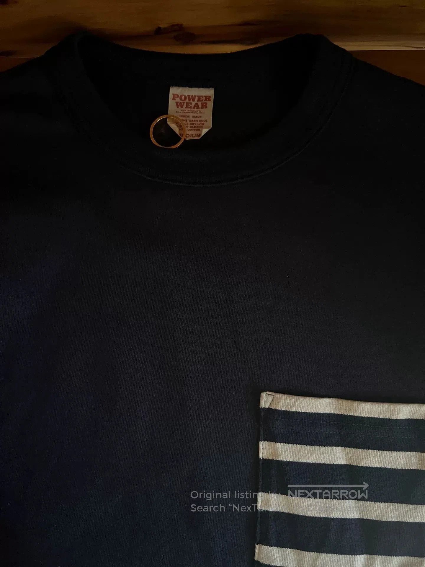 Porter Classic Blue Dyed Striped Sweatshirt with Pocket. Size US L / EU 52-54 / 3 - 9 Thumbnail