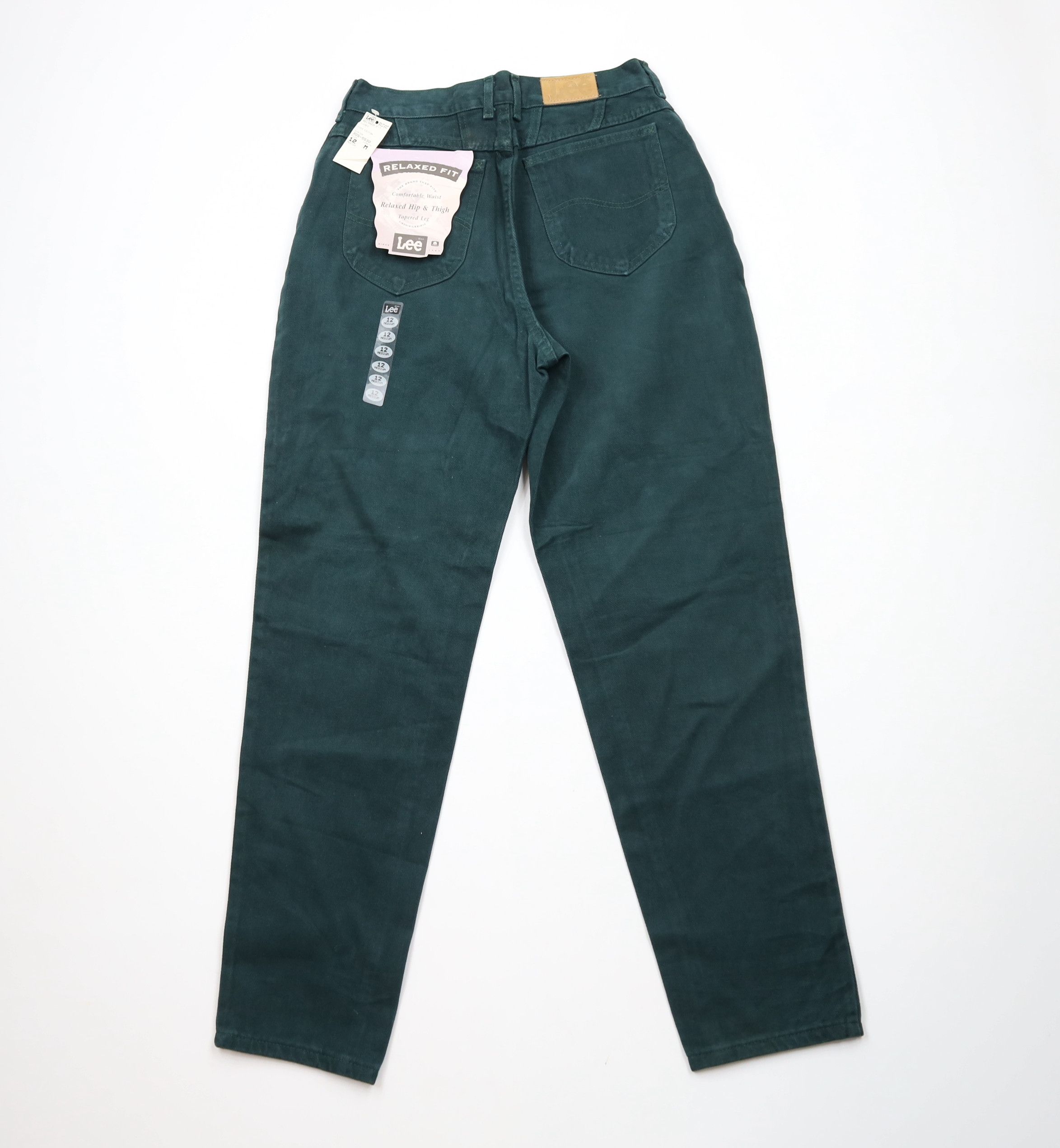 Lee × Vintage Deadstock Vintage 90s Lee Tapered Leg Denim Jeans Green USA Size 34" / US 12 / IT 48 - 9 Thumbnail