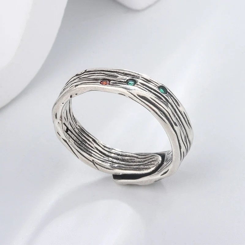 Jewelry Creative Texture Multicolor Zircon Rings Size ONE SIZE - 2 Thumbnail
