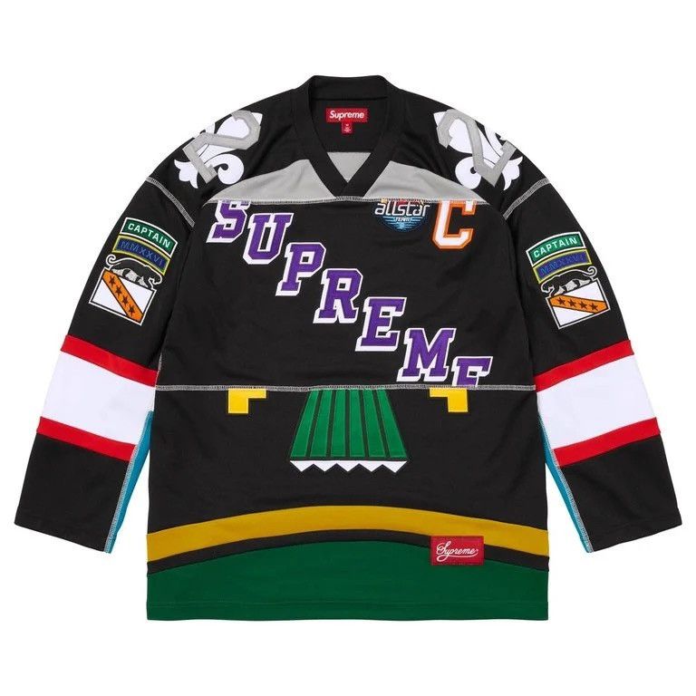 Supreme Supreme Panel Hockey Jersey Black Small Size US S / EU 44-46 / 1 - 8 Thumbnail