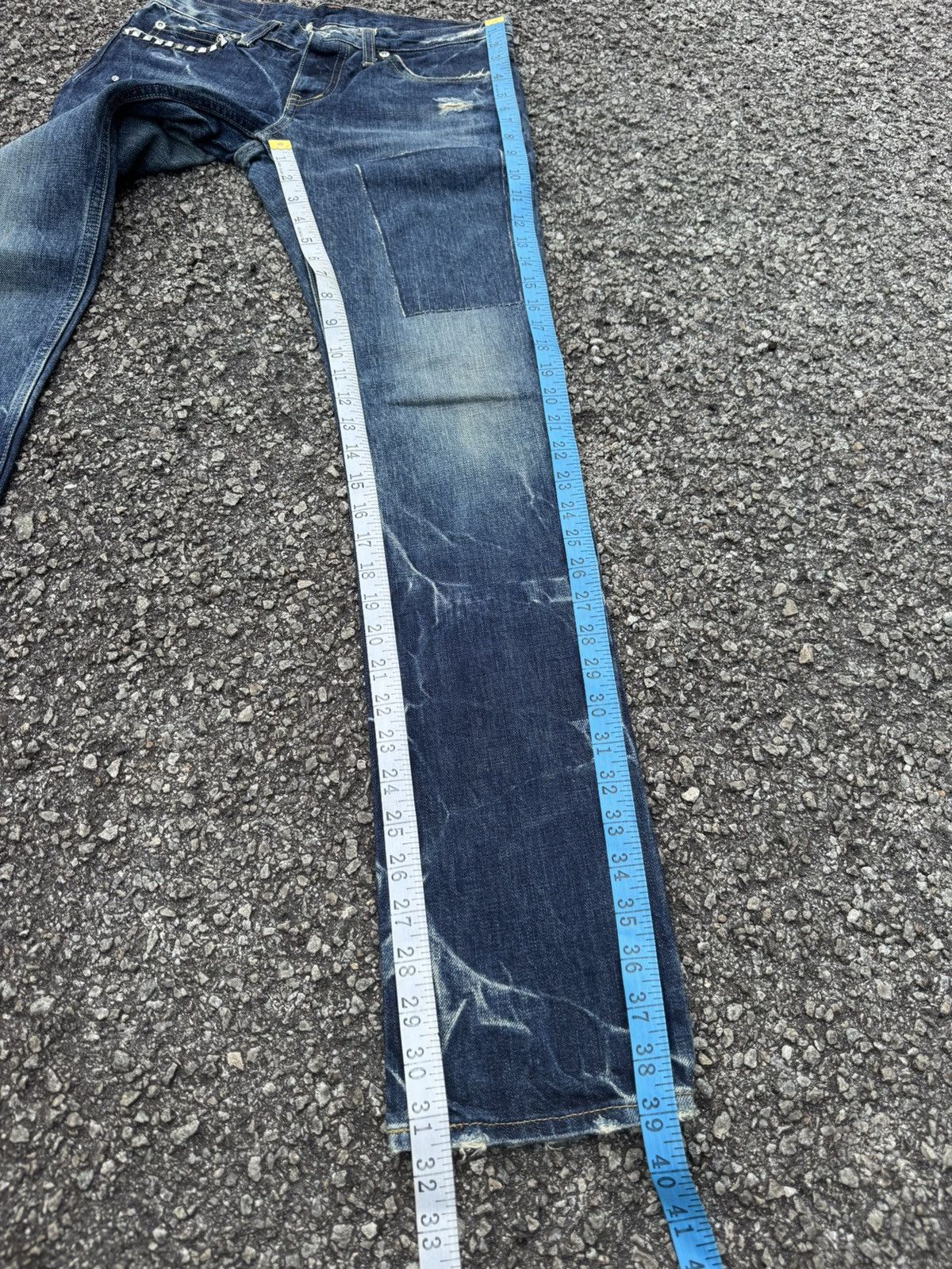 Hysteric Glamour HYSTERIC GLAMOUR JAPAN STUDDED UNISEX STYLE DISTRESSED JEANS Size US 29 - 23 Thumbnail