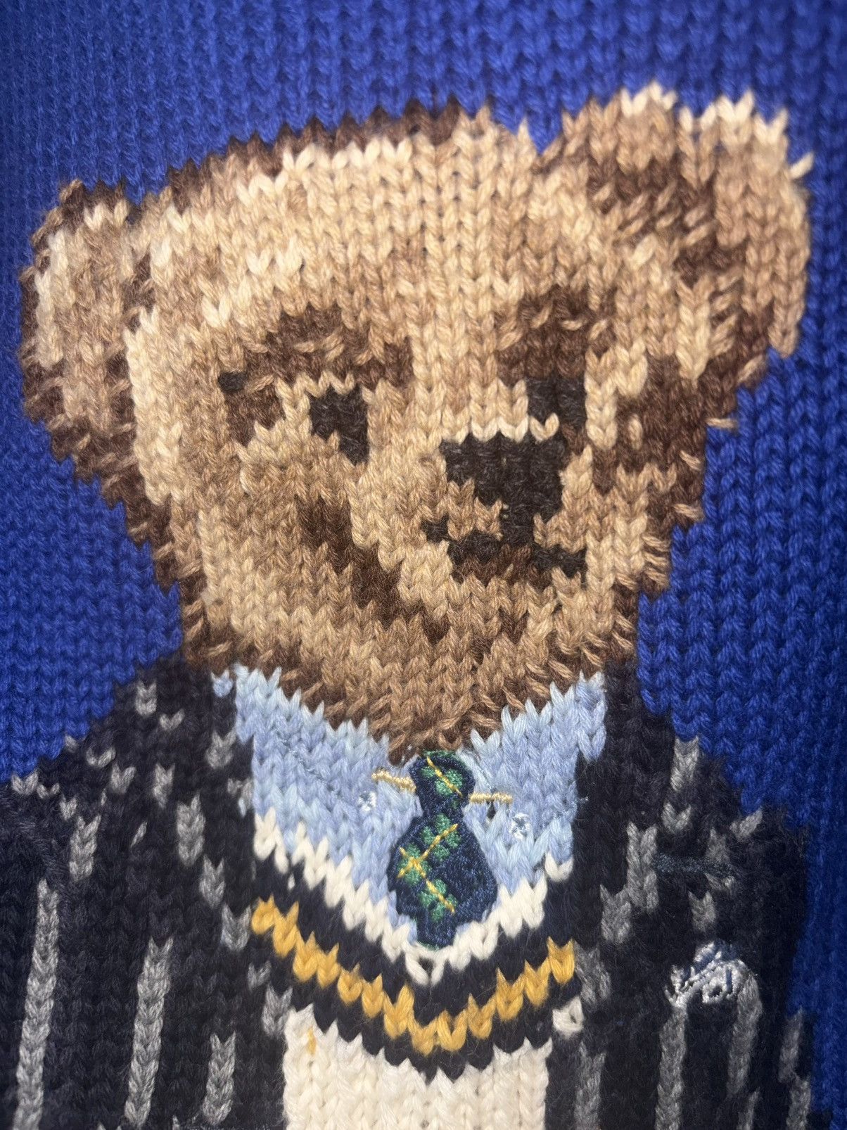 Polo Ralph Lauren Polo Ralph Lauren Bear Sweater Knit Blue Size US L / EU 52-54 / 3 - 6 Thumbnail