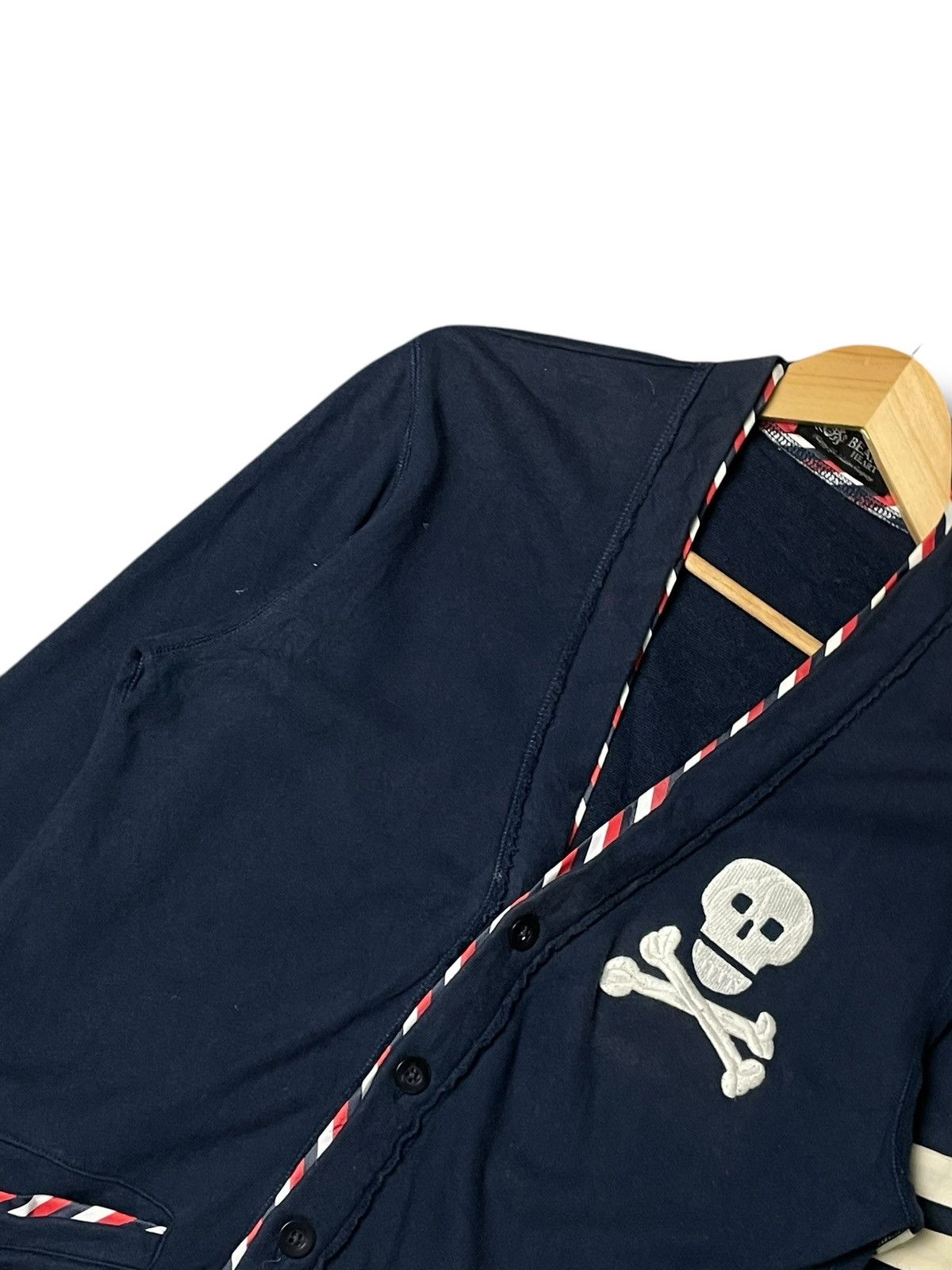Beams Plus × Hysteric Glamour × Japanese Brand Vintage Beams Plus Skull Cardigan (73) Size US M / EU 48-50 / 2 - 5 Thumbnail