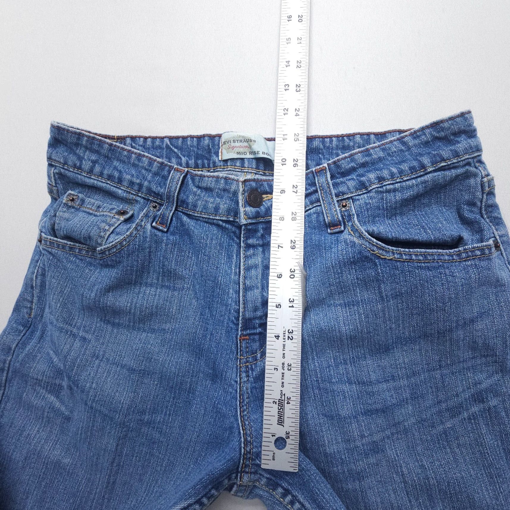 Levi's Levi's Jeans 10 Blue 2000s Y2K Signature Misses Mid Bootcut Denim 5-Pocket Women Flex Comfort Stretch Size 32" / US 10 / IT 46 - 6 Thumbnail