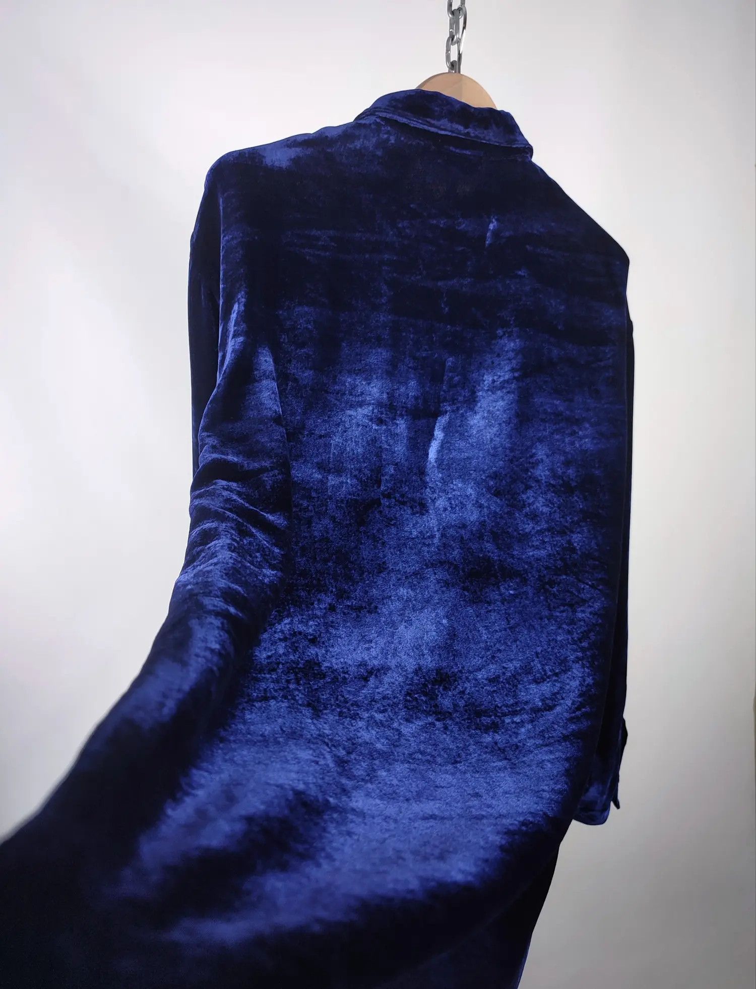 Versace Rare Versace V2 Classic Silk Mesh Velour Vintage Shirt Size US XL / EU 56 / 4 - 12 Thumbnail