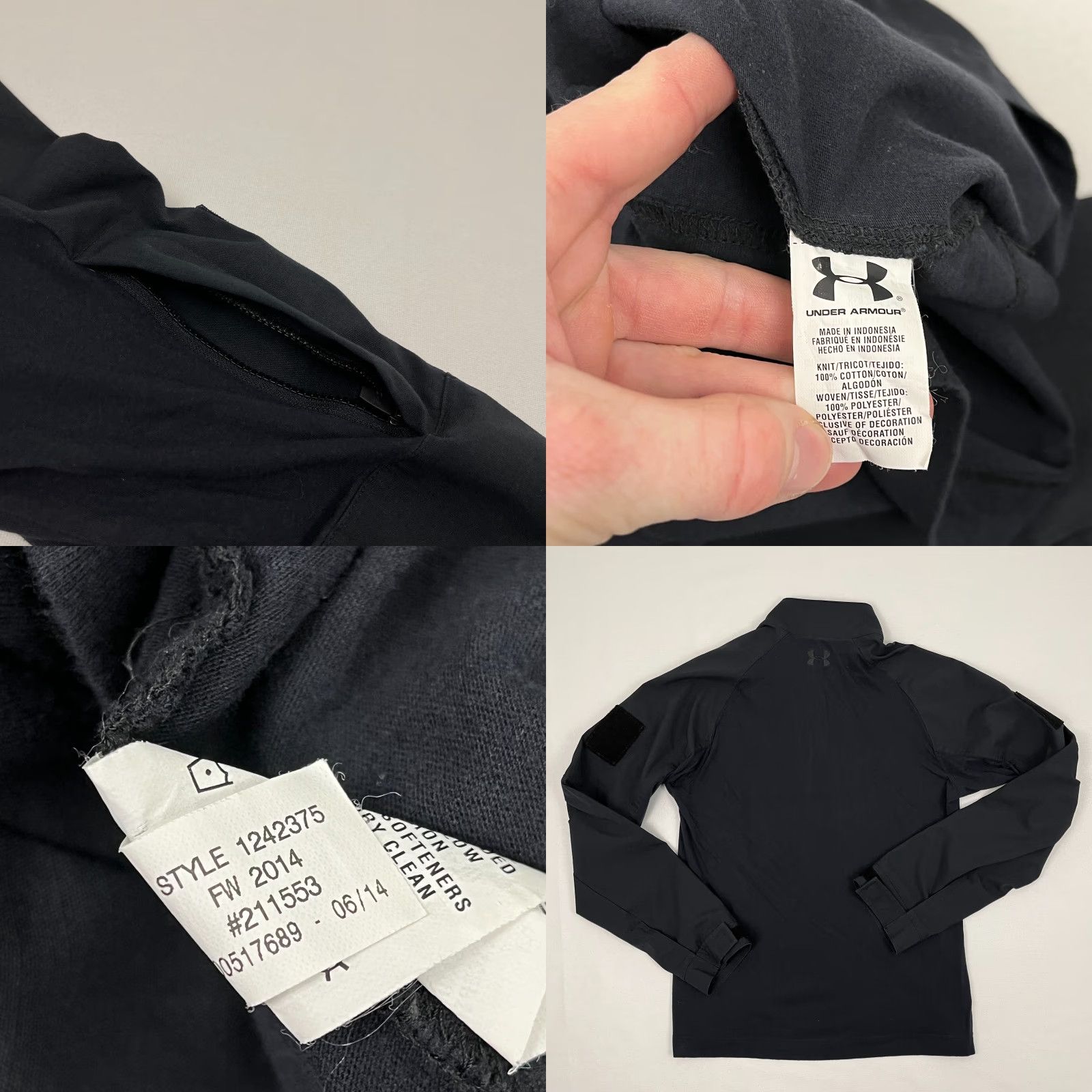 Under Armour Under Armour Tactical Duty Shirt Mens Large Black Quarter Zip Pullover 1242375 Size US L / EU 52-54 / 3 - 8 Thumbnail