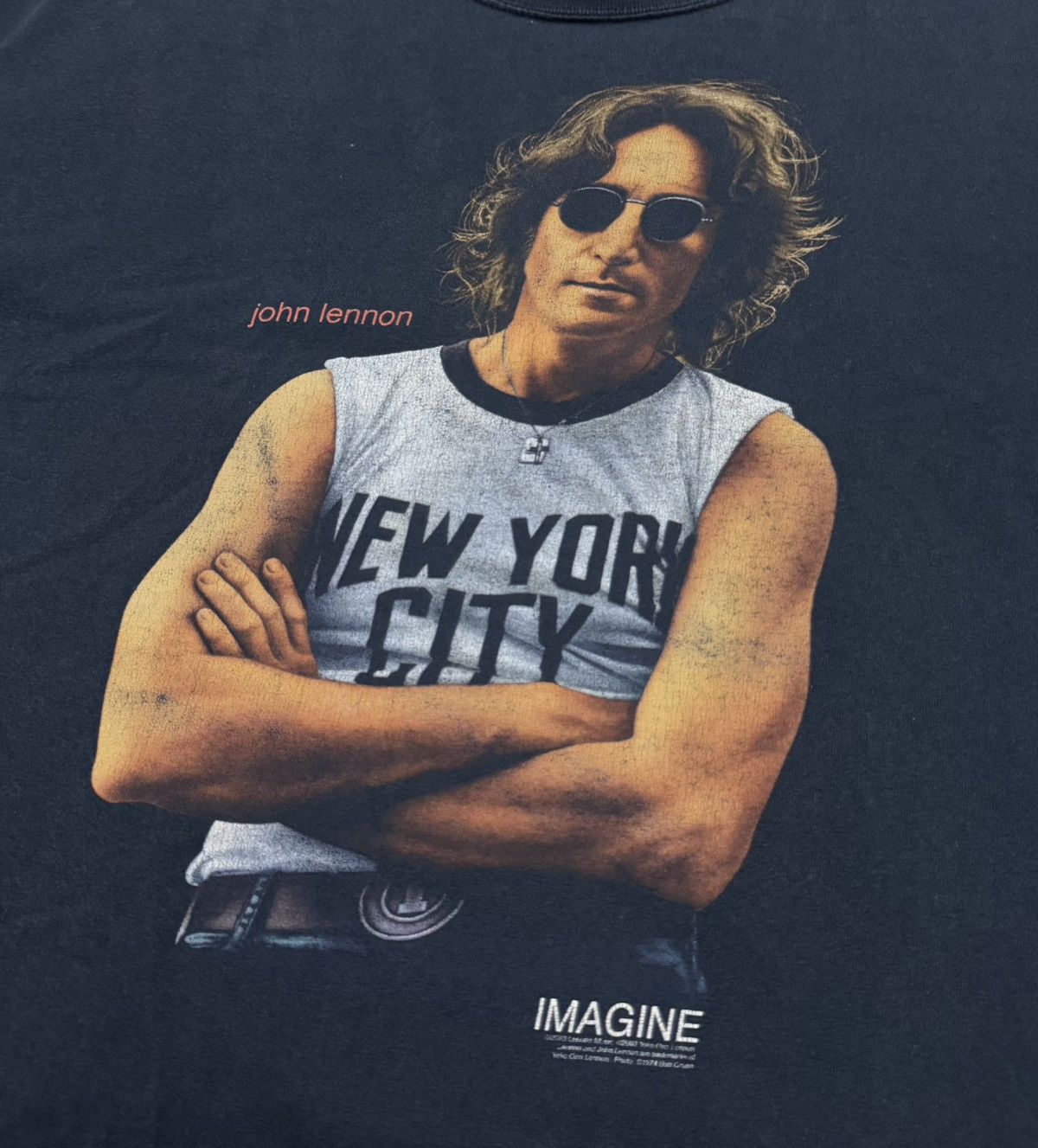Vintage Vtg JOHN LENNON Rare Design Tee Size US XL / EU 56 / 4 - 4 Thumbnail