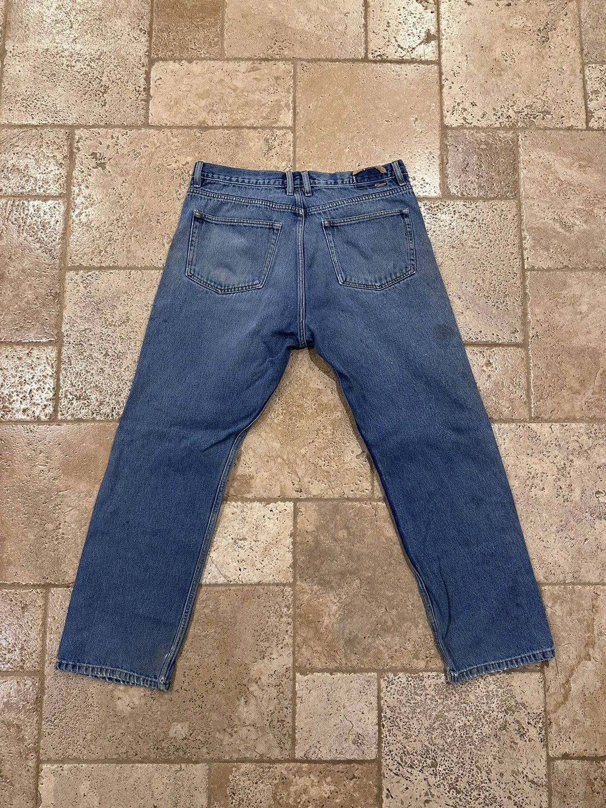 Architect × Vintage Vintage Architect Distressed Stone Paint Denim Blue Jeans Size US 36 / EU 52 - 6 Thumbnail