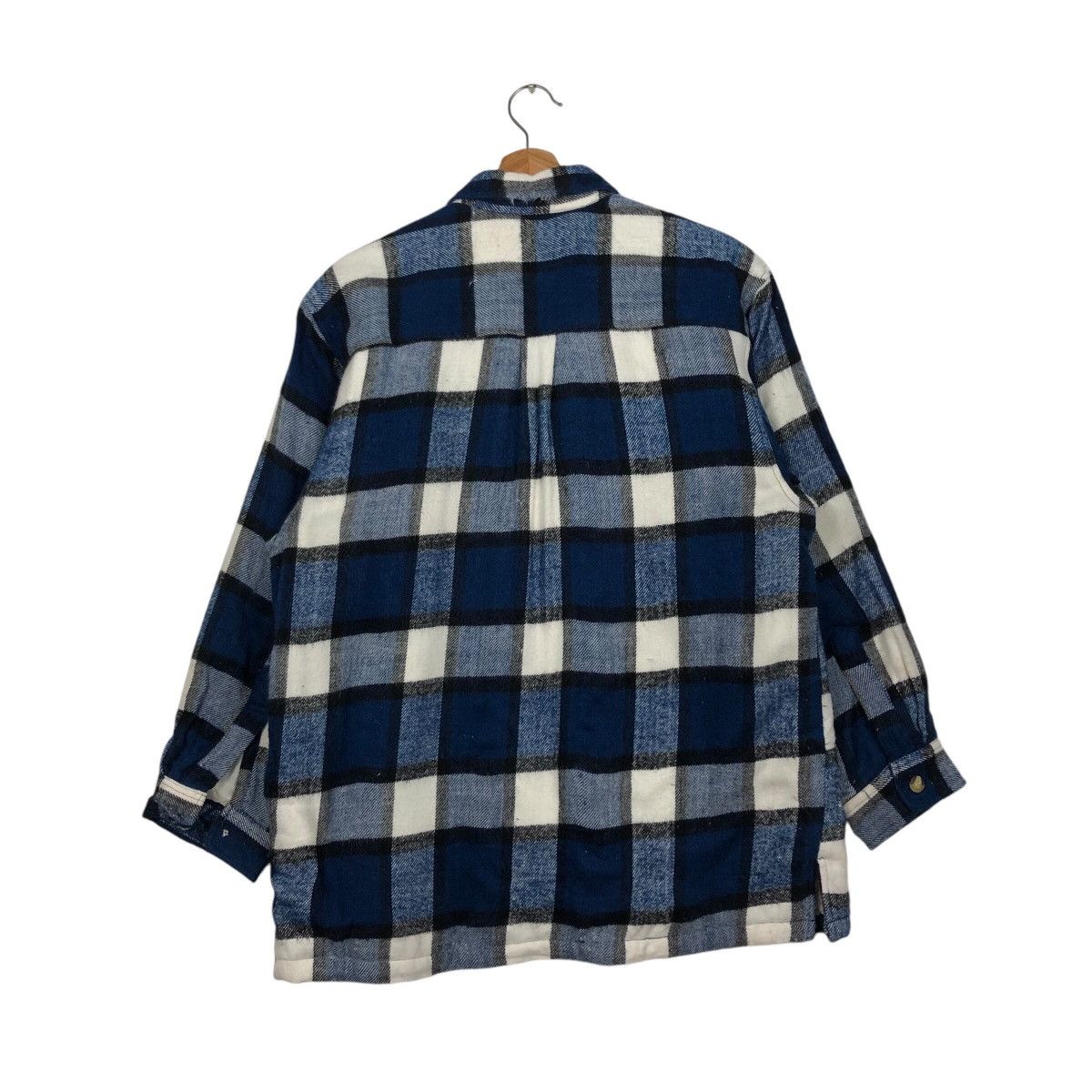 Flannel × Japanese Brand × Vintage 📌Vintage Flannel Wool Jacket Teddy Links Issey Miyake Size US M / EU 48-50 / 2 - 9 Thumbnail