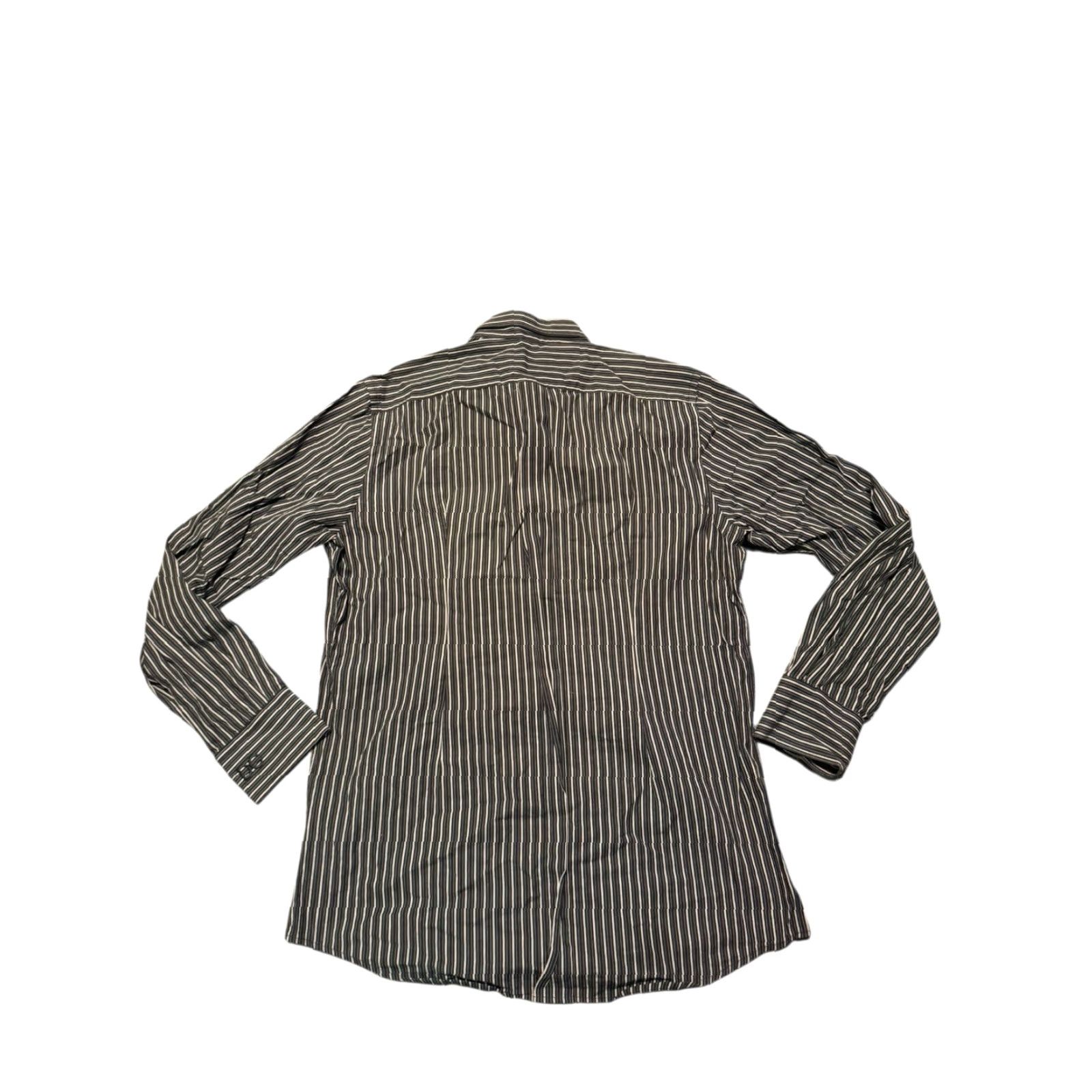 Dolce & Gabbana Dolce&Gabbana Dress Shirt Slim Fit 16.5 42 Black Pinstripe Men’s Italy Button-Down Size 46R - 7 Thumbnail