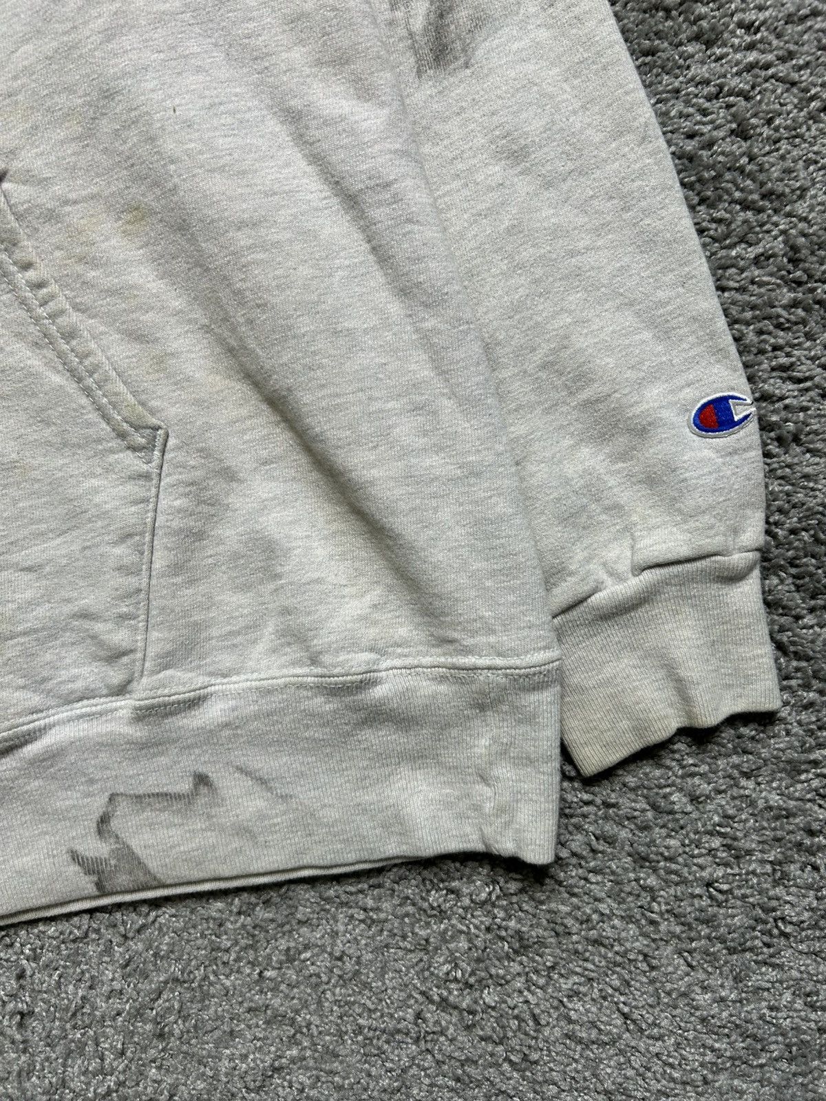 Champion Vintage 90s Champion Sweatshirt Hoodie Spellout Grey USA Size US L / EU 52-54 / 3 - 3 Thumbnail