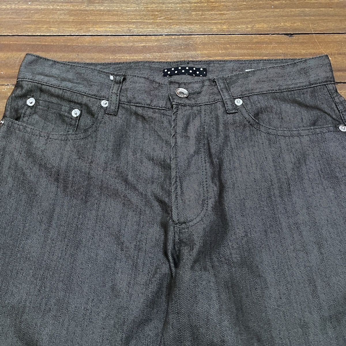 Le Grande Bleu (L.G.B.) Very Rare Vintage Brand Semantic Design Metallic Pants 2000s Size US 31 - 3 Thumbnail