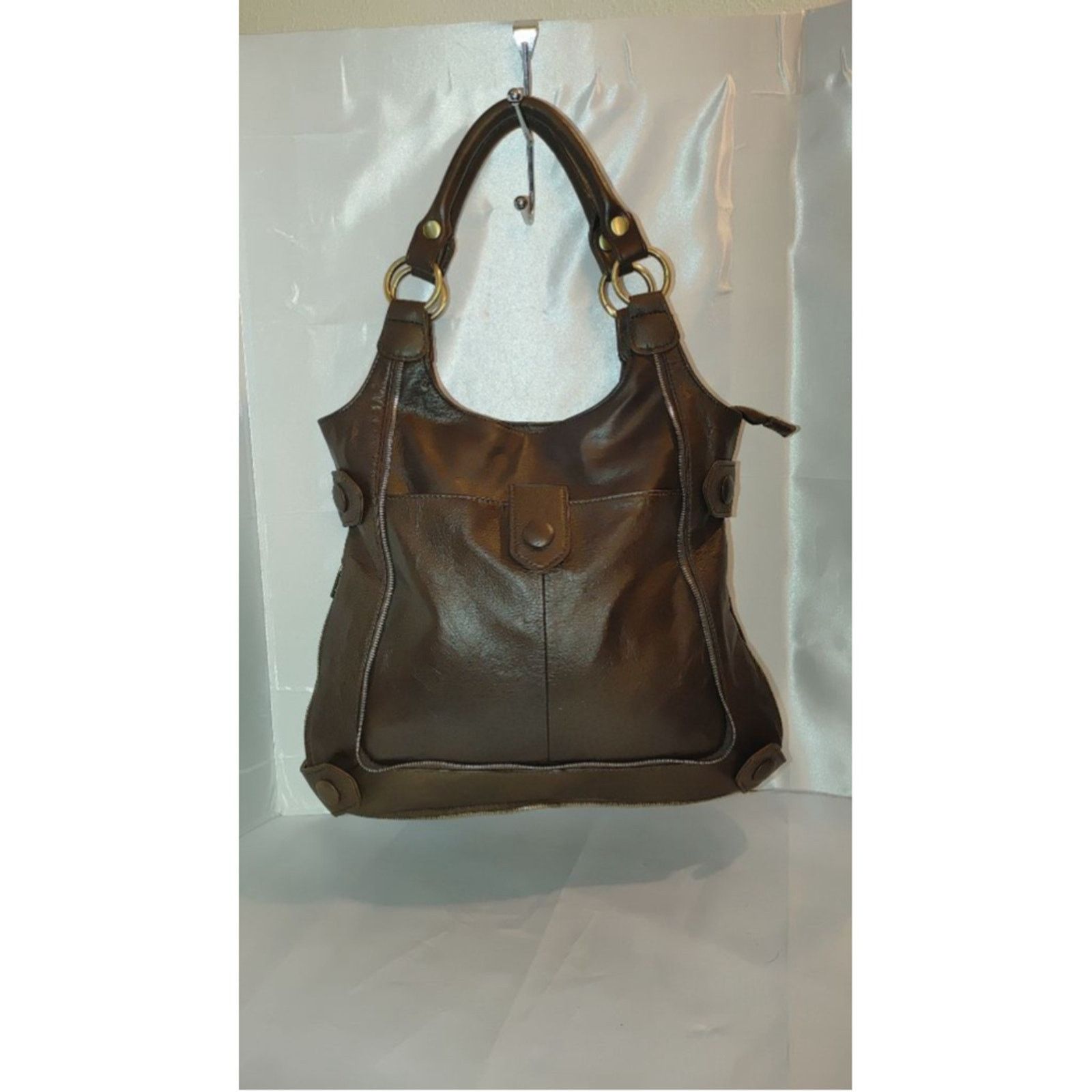 Leather Amerileather Judelle Universal Leather Satchel Size ONE SIZE - 2 Thumbnail