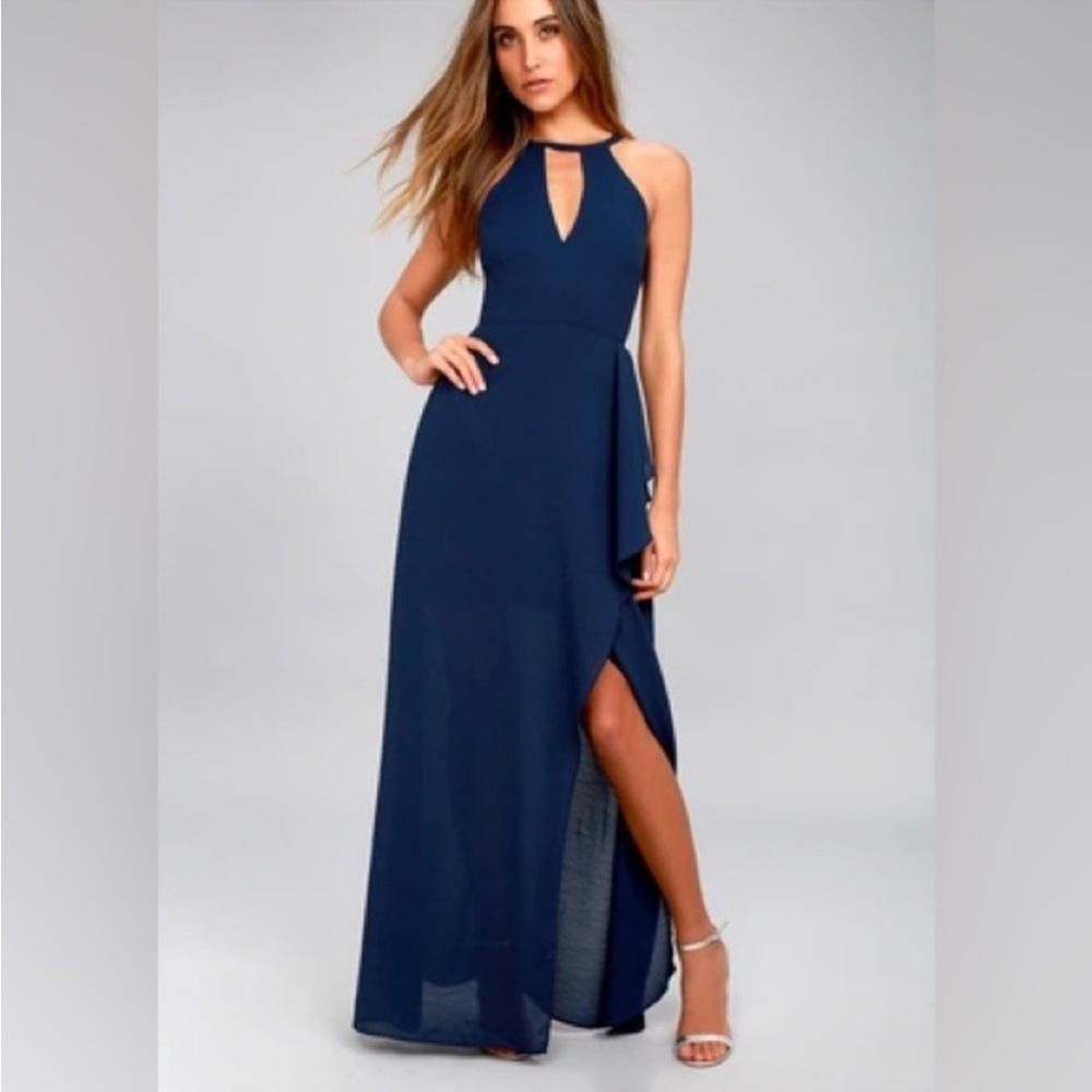 Lulus Lulus l I Spy Navy Blue Maxi Dress XL Size XL / US 12-14 / IT 48-50 - 10 Thumbnail
