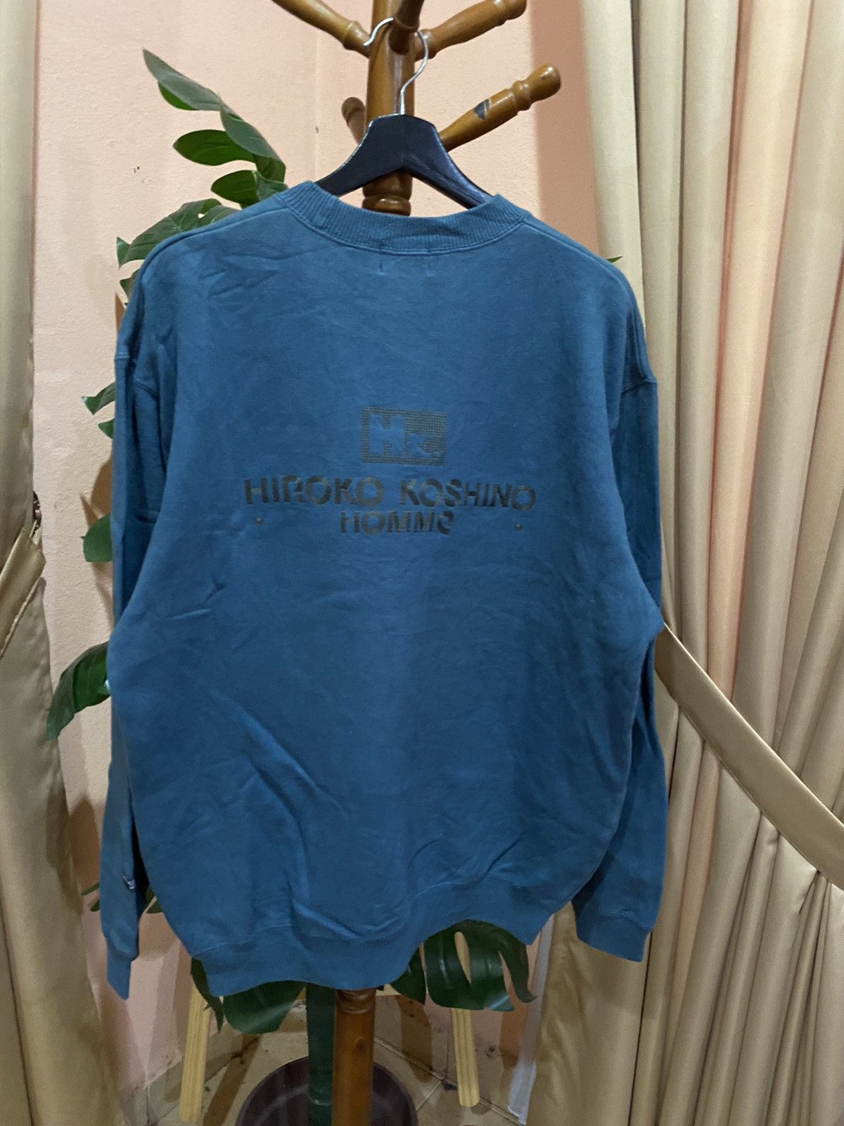 Hiroko Koshino Homme Hiroko Koshino Homme Sweatshirt - Teal Blue, Made in Japan Size US XL / EU 56 / 4 - 8 Thumbnail