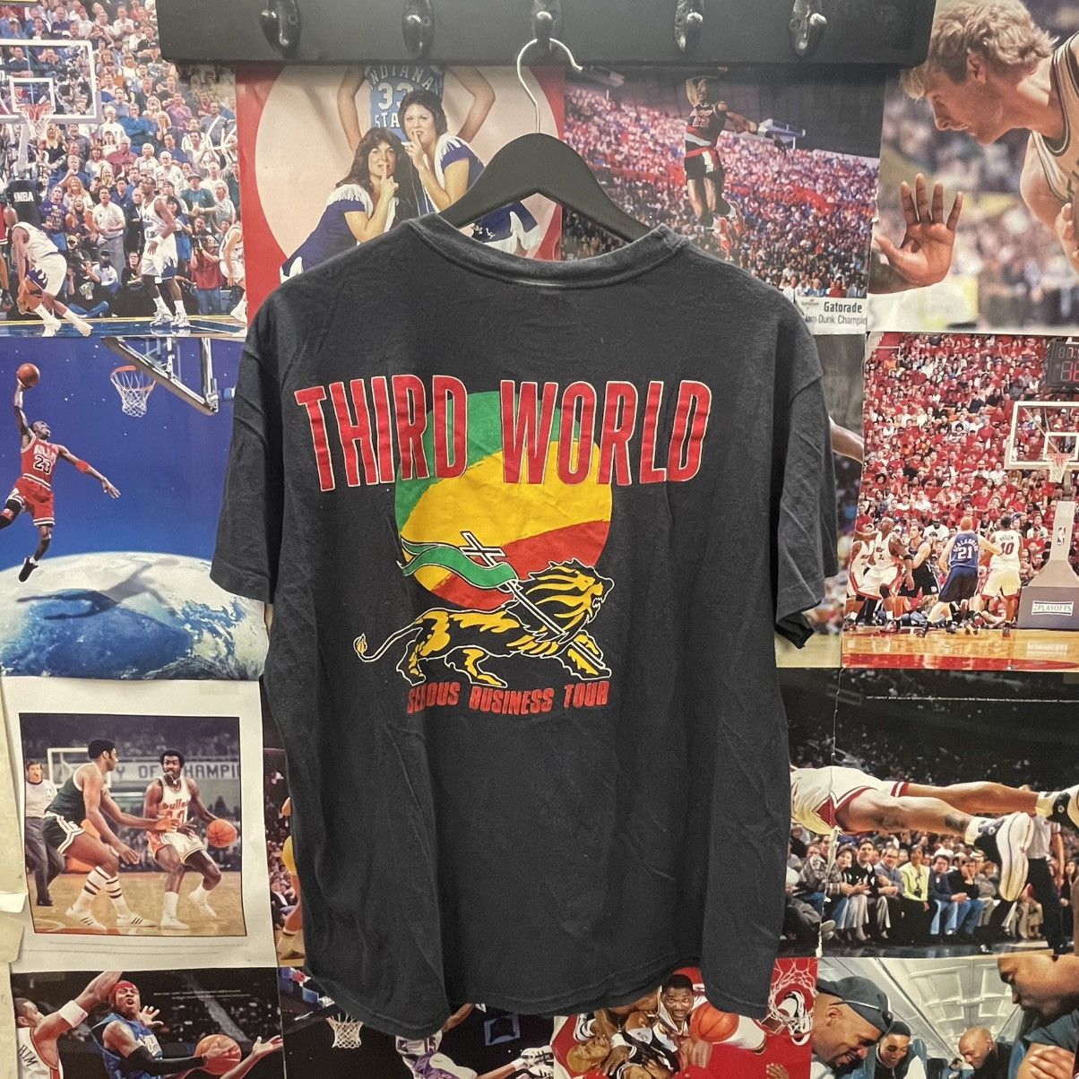 Vintage 1989 Third World Serious Business Reggae Tour T-shirt Size US XL / EU 56 / 4 - 4 Thumbnail