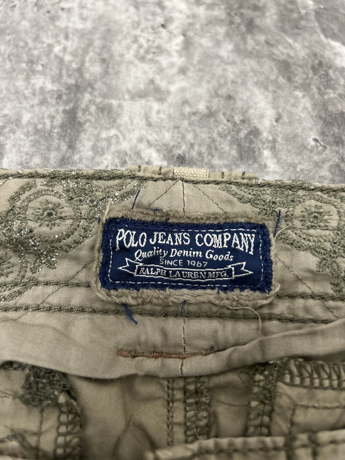 If Six Was Nine × Polo Ralph Lauren × Vintage Vintage Polo Jeans Company Sun Faded Cargo Pants With Belt Size US 32 / EU 48 - 10 Thumbnail