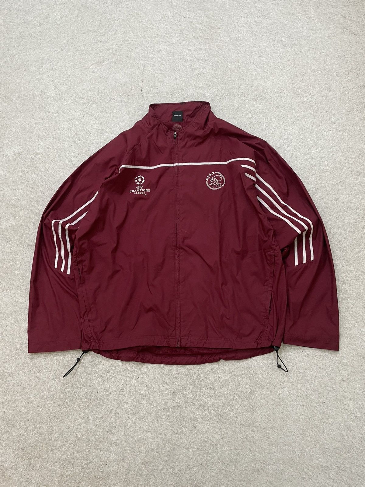 Japanese Brand 00s Adidas Ajax Champions League Windbreaker Jacket Red Y/K Size US XXL / EU 58 / 5 - 1 Thumbnail