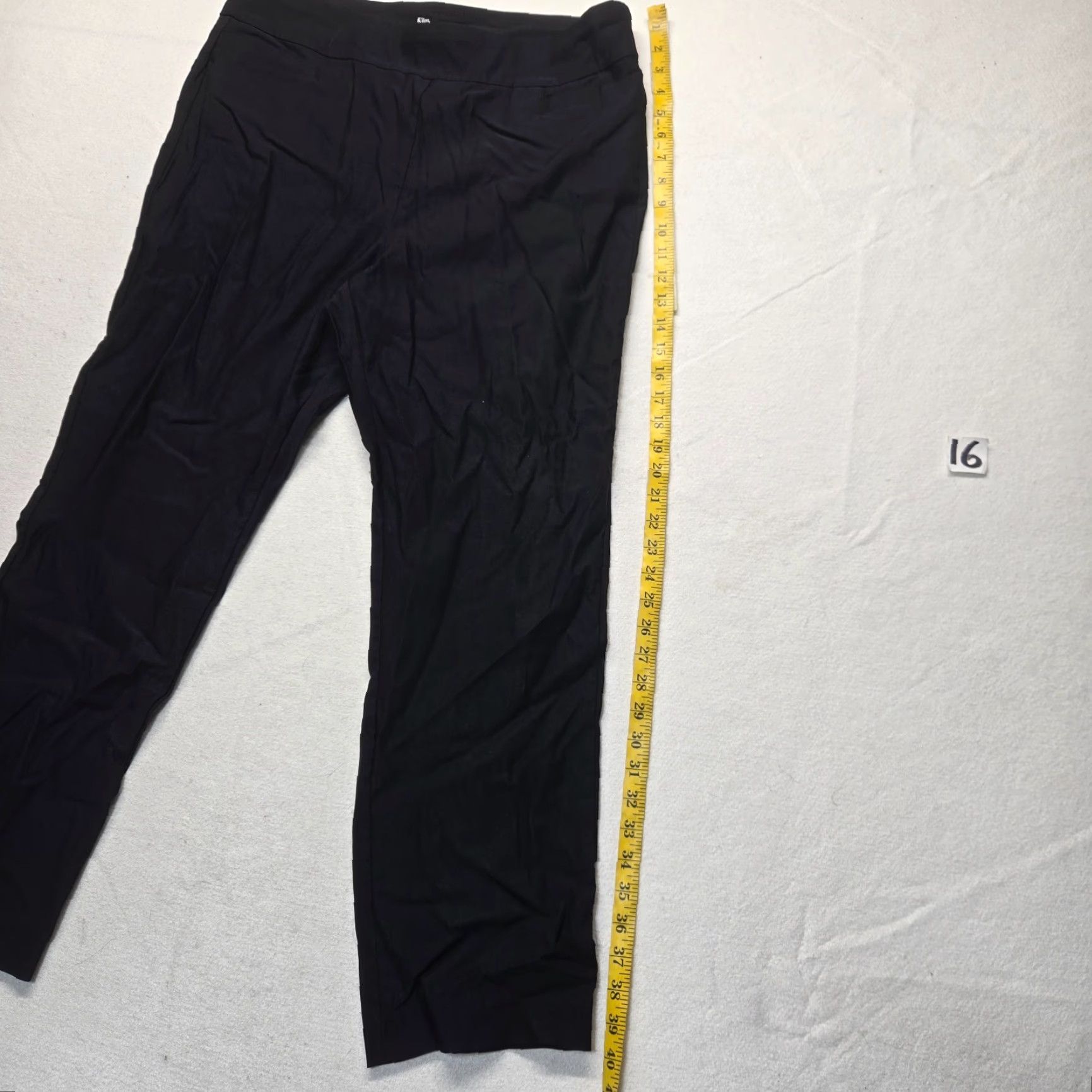 Vintage Kim Rogers Women's Casual Pants 16 Short Black Pockets Dress Pants Style 27in Inseam Size 38" / US 16 / IT 52 - 7 Thumbnail